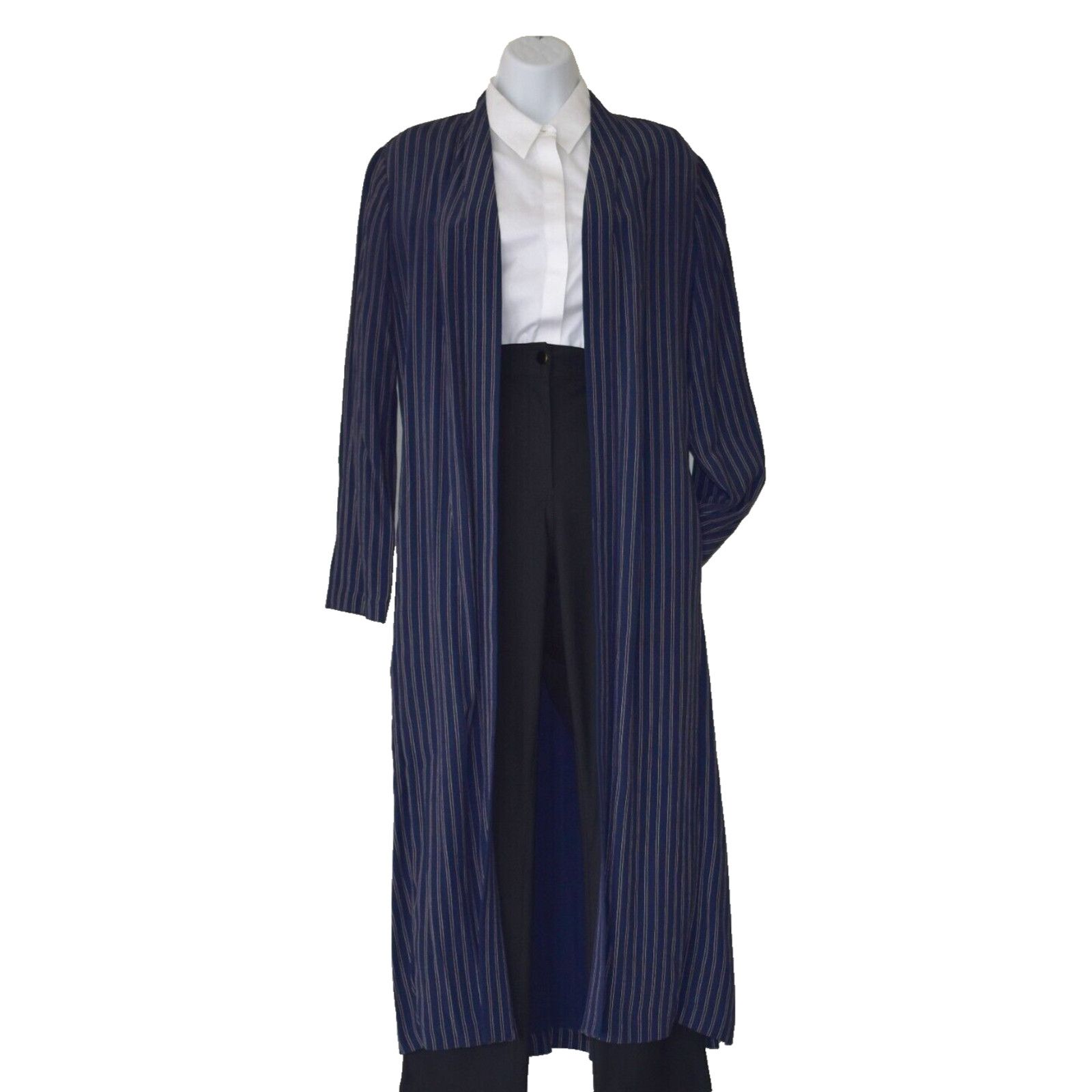 Eileen Fisher EILEEN FISHER Midnight Blue Belted Kimono Jacket Size S $358 Size S / US 4 / IT 40 - 1 Thumbnail