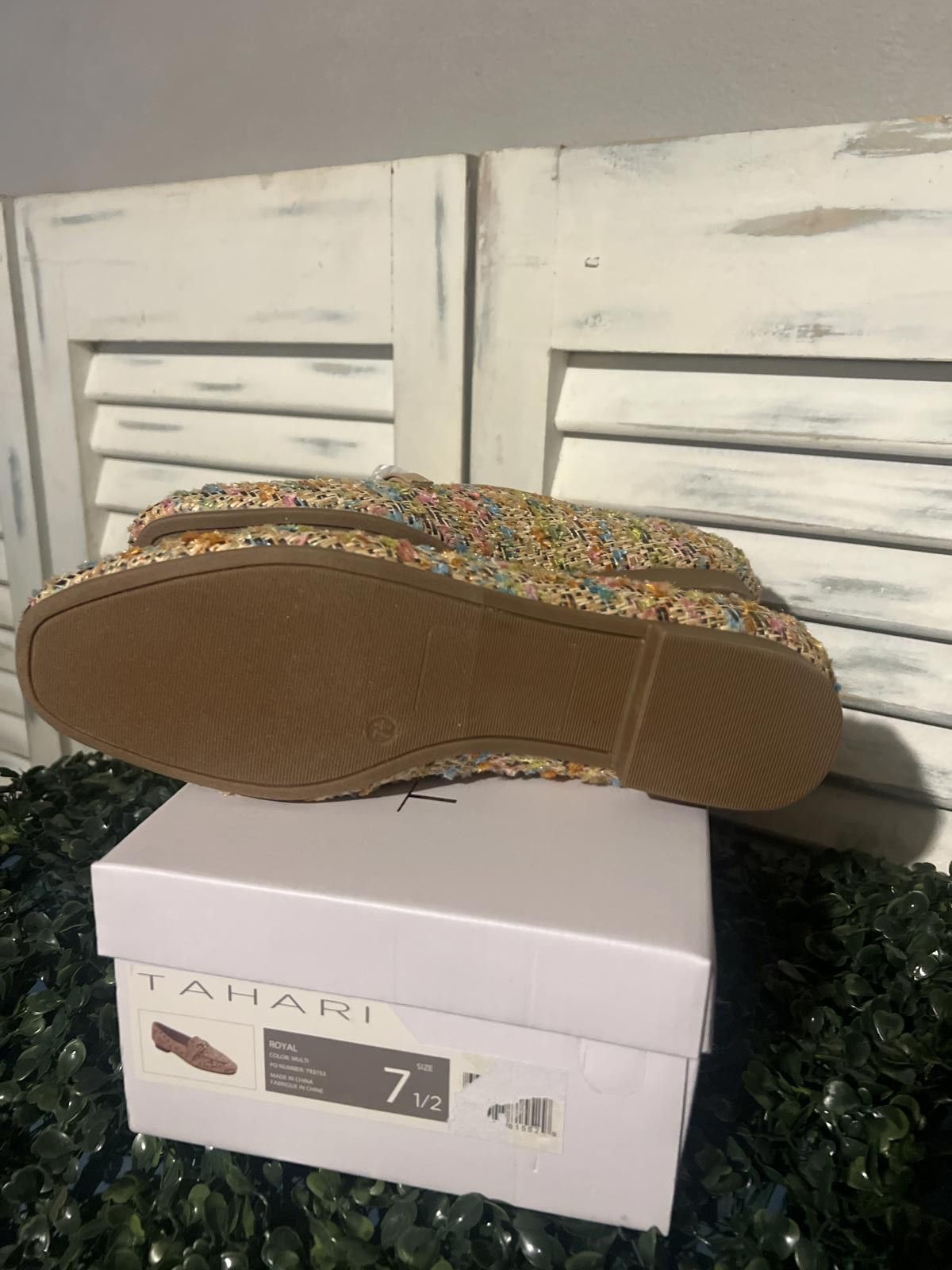 Elie Tahari Tahari Multicolor Tweed Loafers with Buckle Detail 7.5 Size US 7.5 / IT 37.5 - 9 Thumbnail