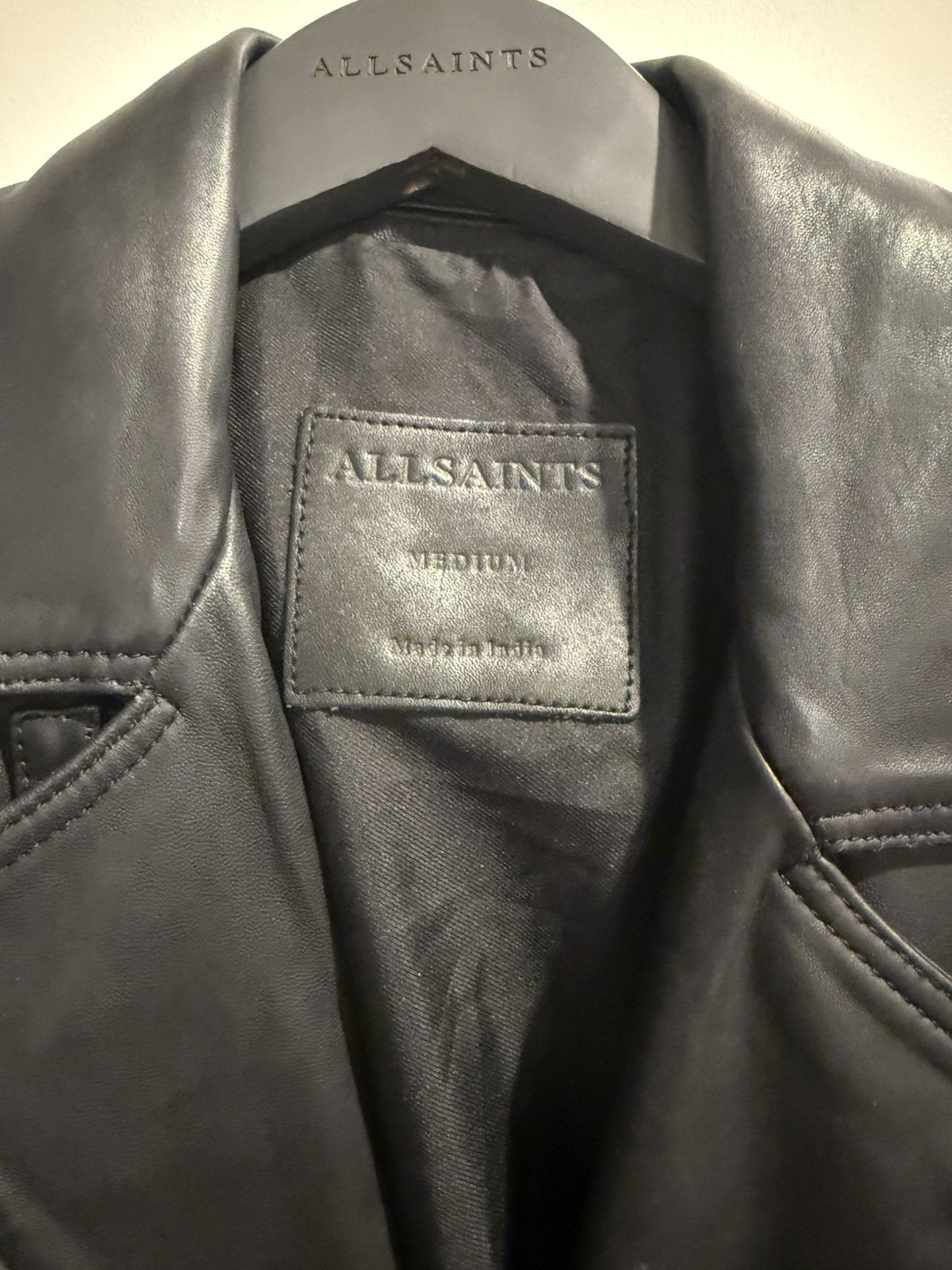 Allsaints Allsaints Men Ezra Biker Jacket Size US M / EU 48-50 / 2 - 2 Thumbnail