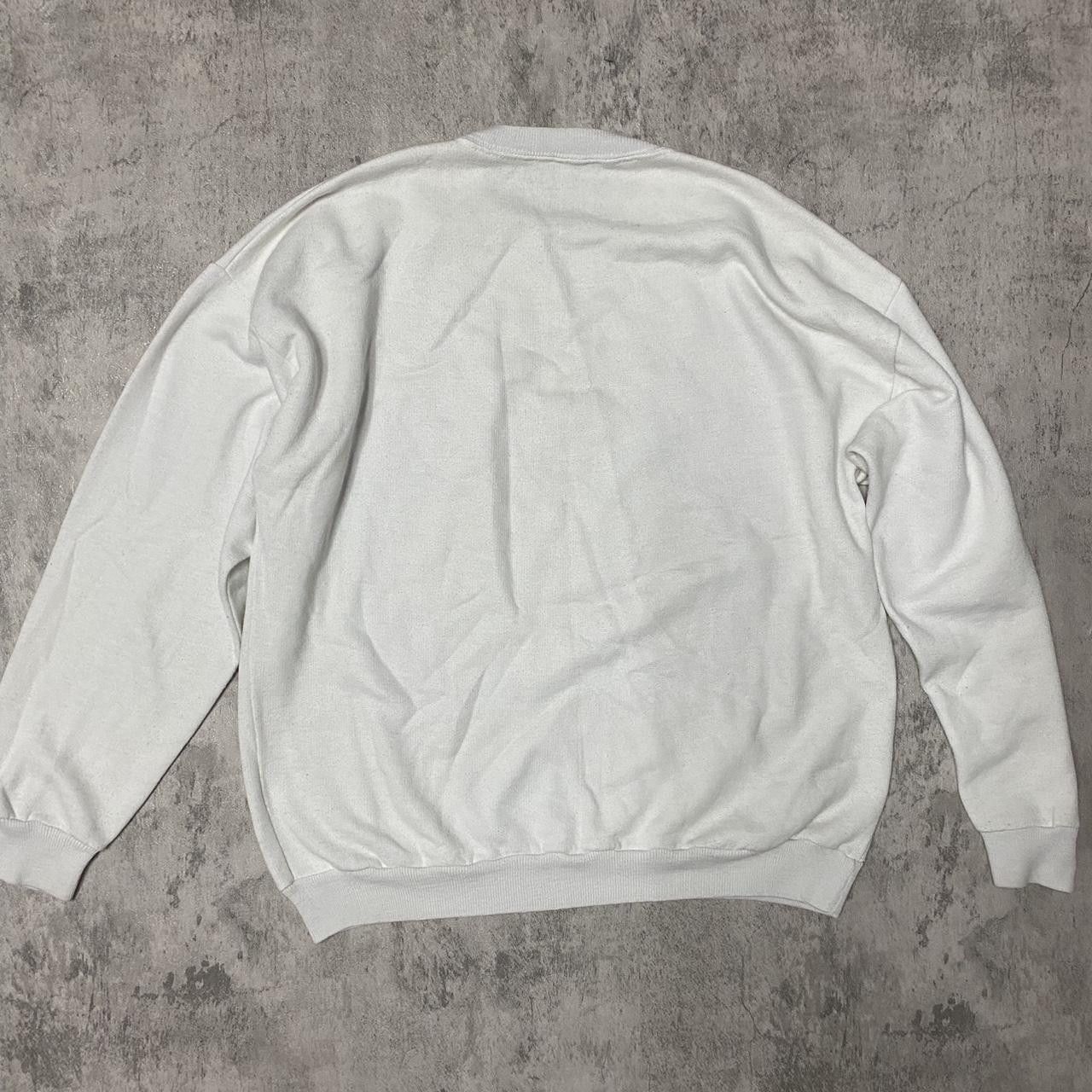 Other White vintage 90s crewneck sweatshirt with multi-coloured Size US L / EU 52-54 / 3 - 4 Thumbnail