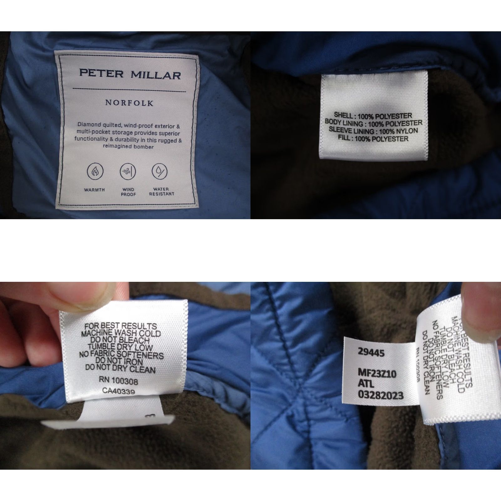 Peter Millar Peter Millar Jacket Mens XL Blue Norfolk Quilted Lightweight Puffer Windbreaker Size US XL / EU 56 / 4 - 8 Thumbnail