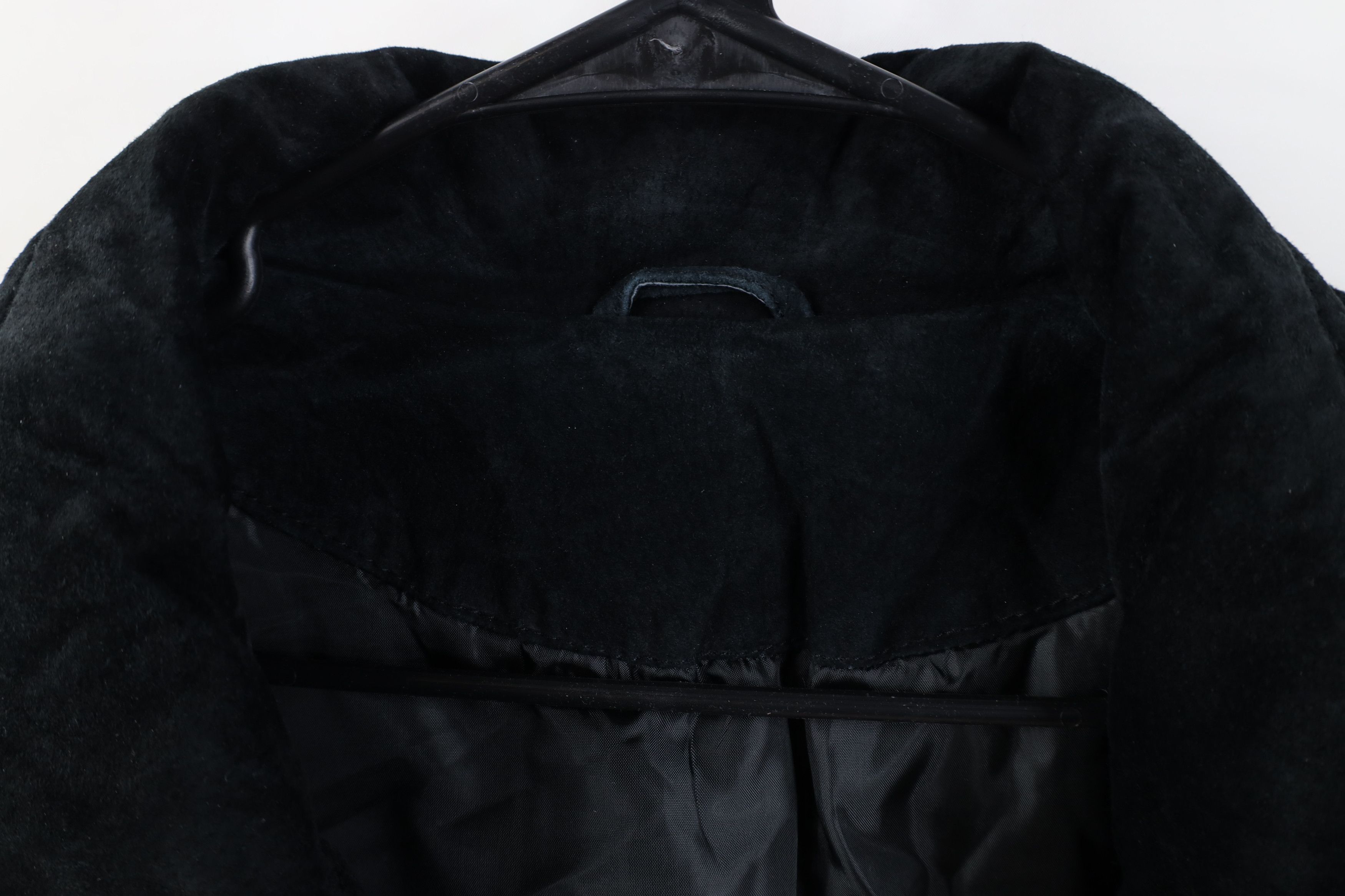 Vintage Vintage 90s Streetwear Suede Leather Bomber Jacket Black Size US XXL / EU 58 / 5 - 9 Thumbnail