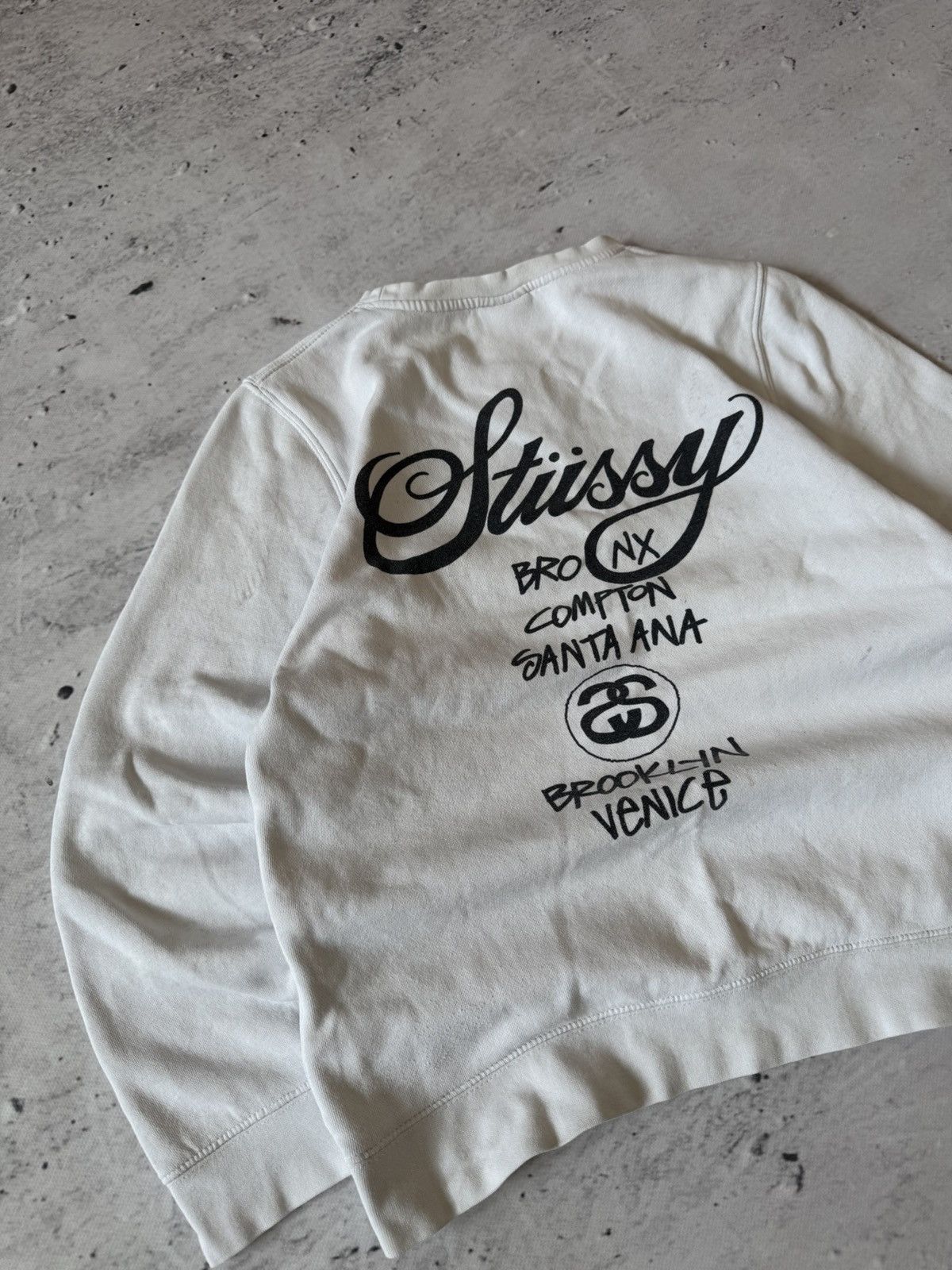 Stussy × Vintage STUSSY DOUBLE LOGO OVERSIZE BAGGY FIT SWEATSHIRT Size US S / EU 44-46 / 1 - 7 Thumbnail
