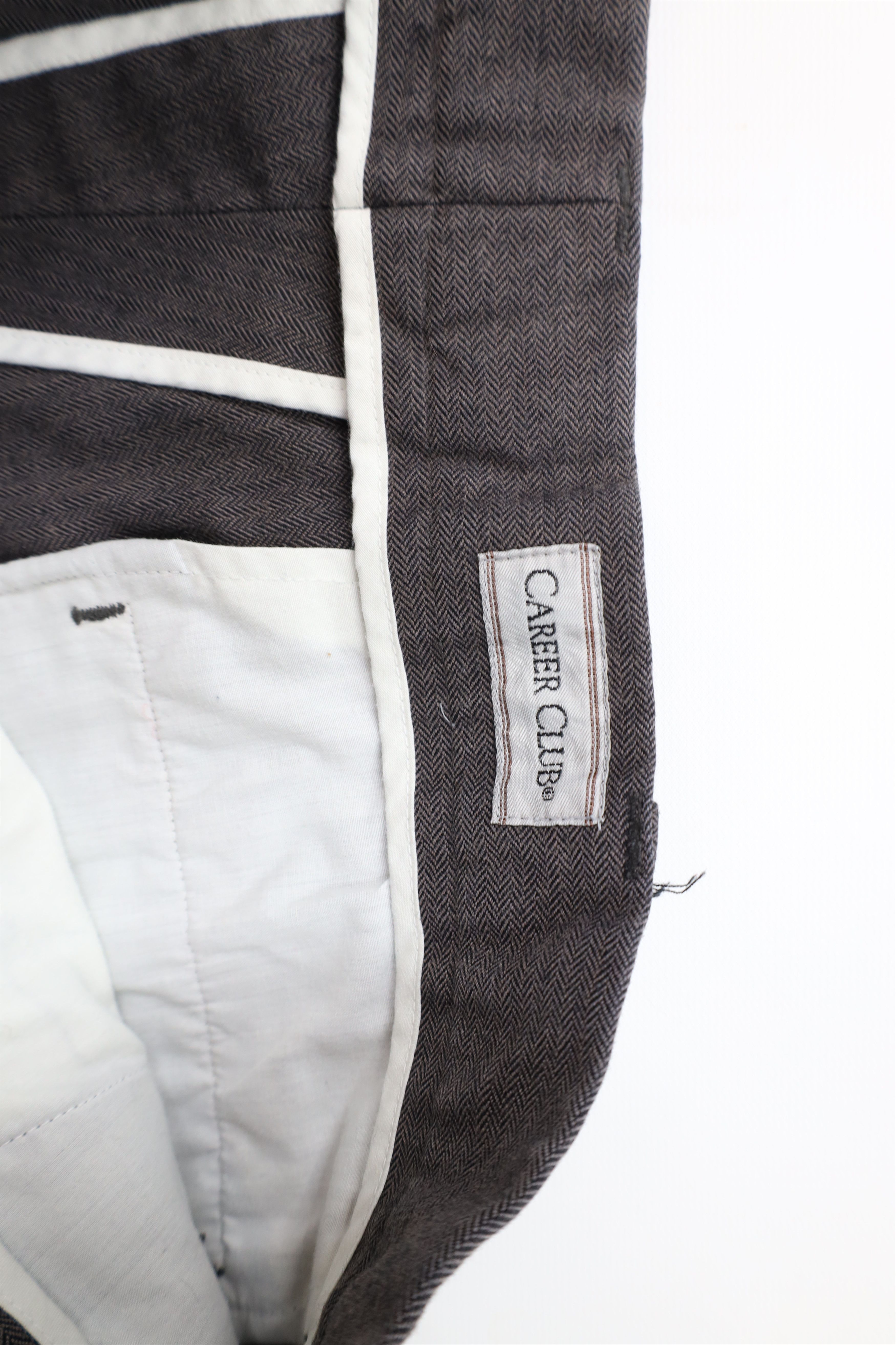 Vintage Vintage 90s Streetwear Wide Leg Chino Pants Herringbone Size US 34 / EU 50 - 6 Thumbnail
