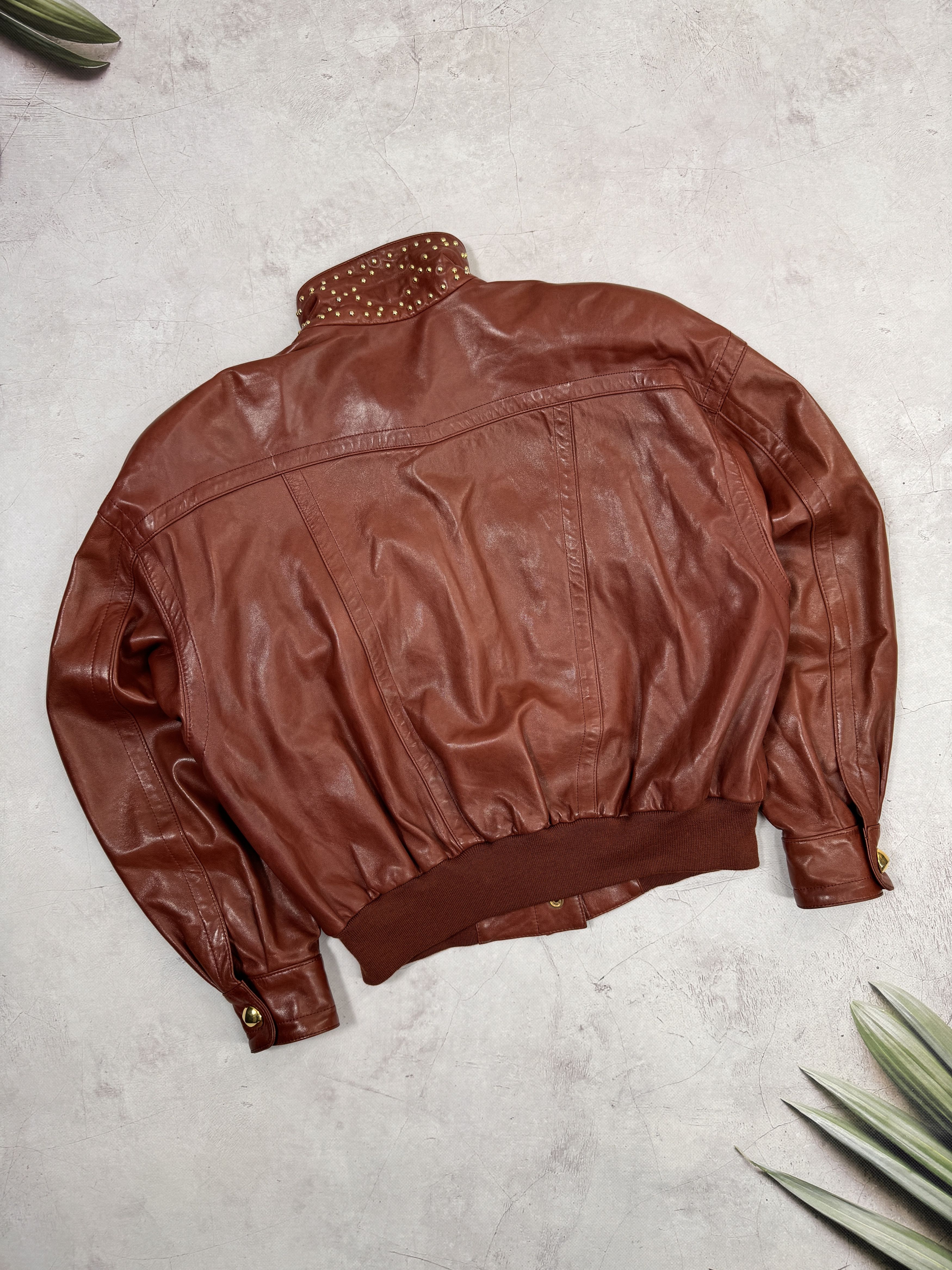 Escada Escada Lambskin Jacket & Gold Studs Snap-Front Size M / US 6-8 / IT 42-44 - 22 Thumbnail