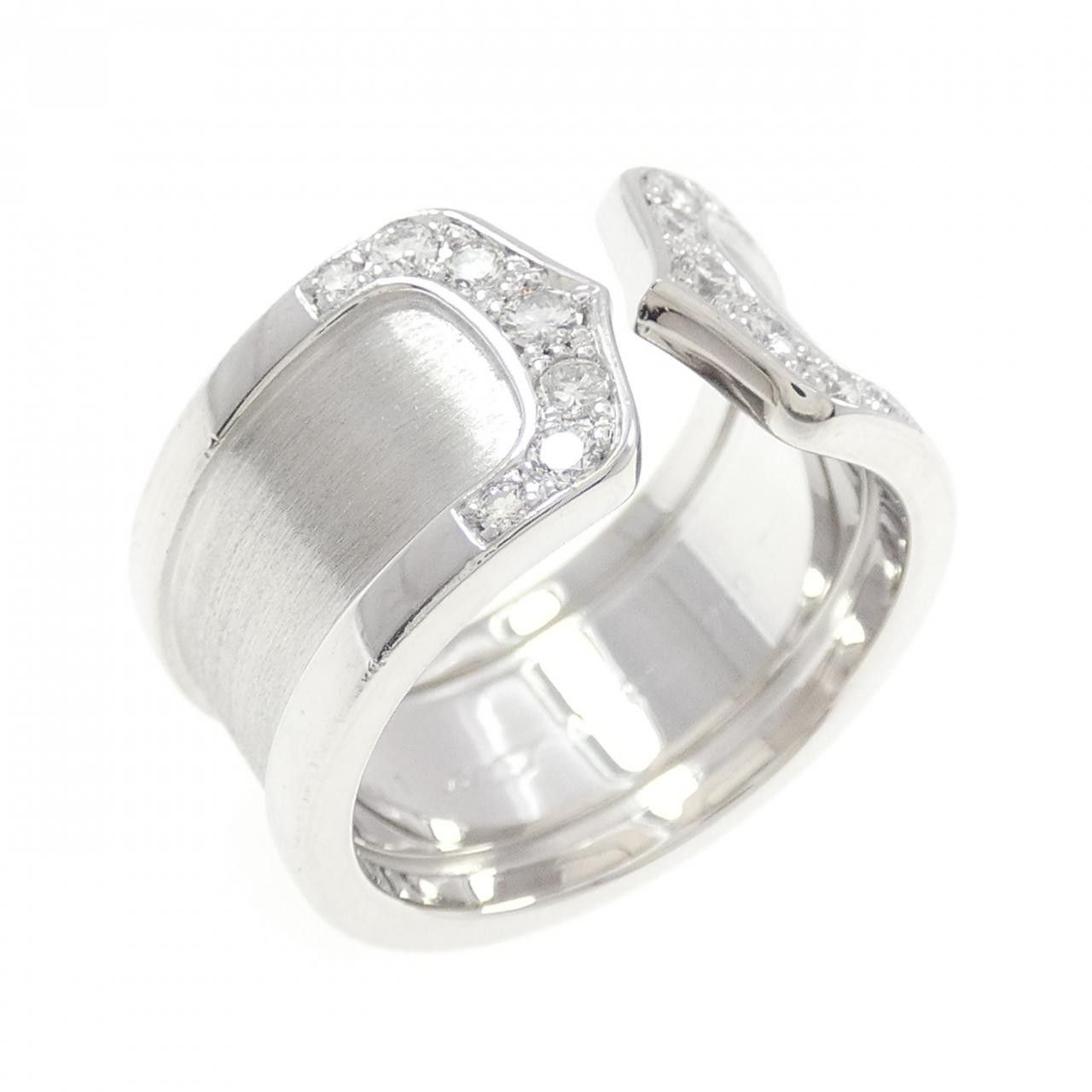 Cartier Cartier Cartier C2 750 White Gold Diamond Ring Size 10 Precious Metal Ring DUTY FREE for USA Size ONE SIZE - 1 Thumbnail