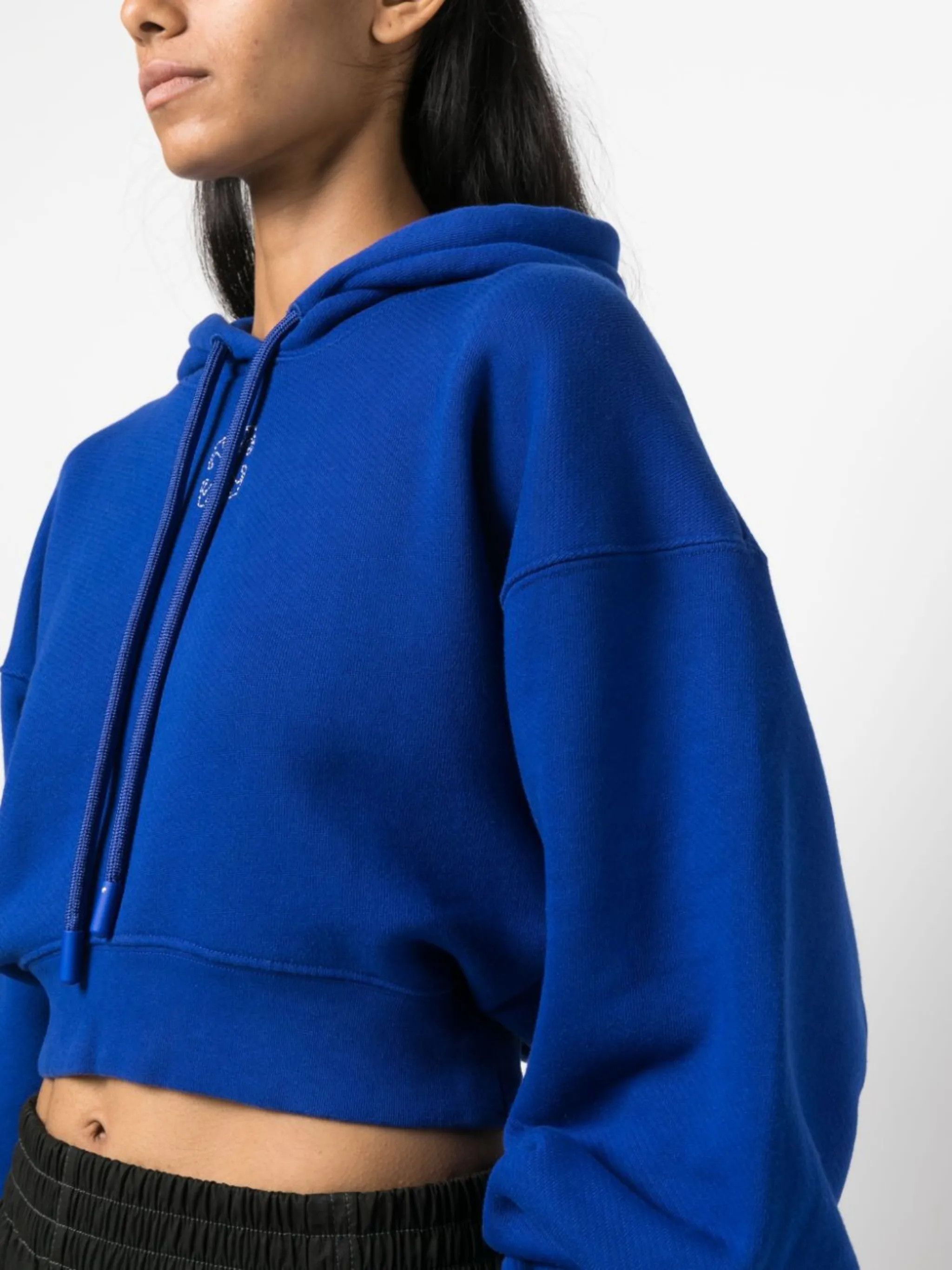 Off-White o1gr1nt0425 Embr Mini Arrow Crop Hoodie in Blue Size US XL / EU 56 / 4 - 5 Thumbnail