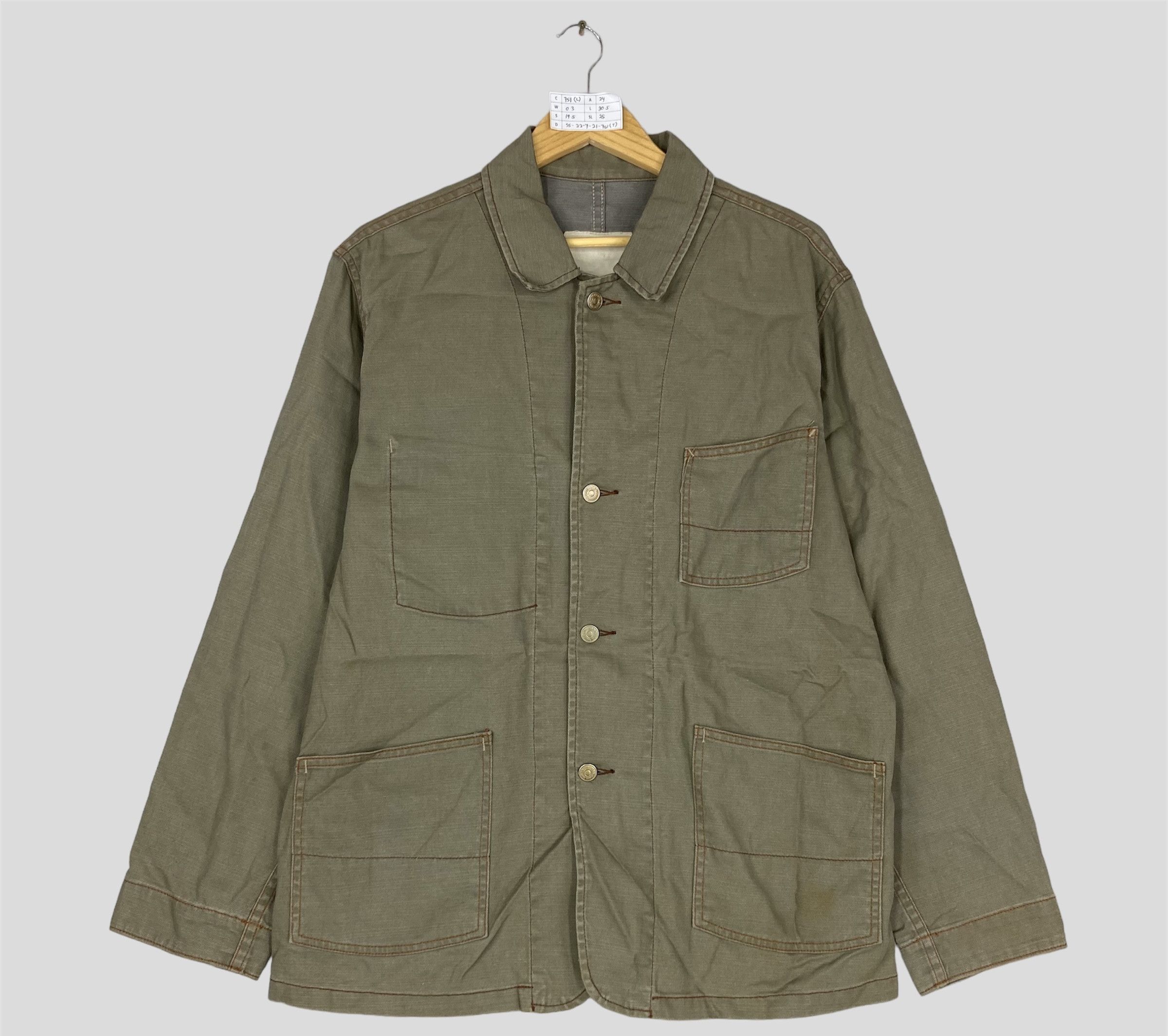 image of Gap Est 1969 Denim Chore Jacket Button Up in Brown, Men's (Size Large)
