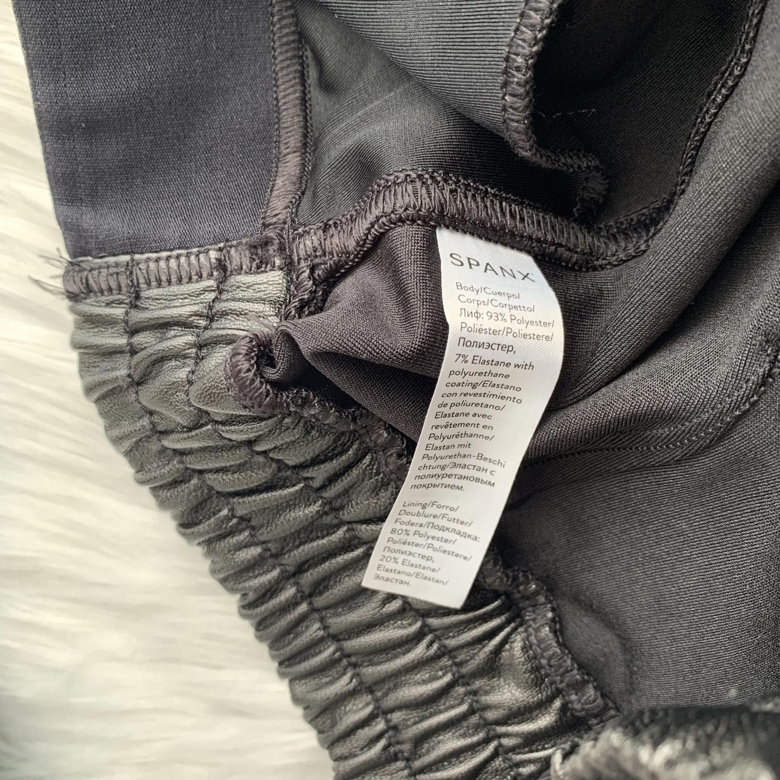 Domenico Spano Spanx - Black faux leather pull on jogger pants, sz S Size 28" / US 6 / IT 42 - 6 Thumbnail