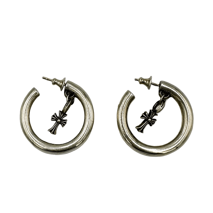 Chrome Hearts CHROME HEARTS BABY FAT CROSS STUD EARRING | Grailed