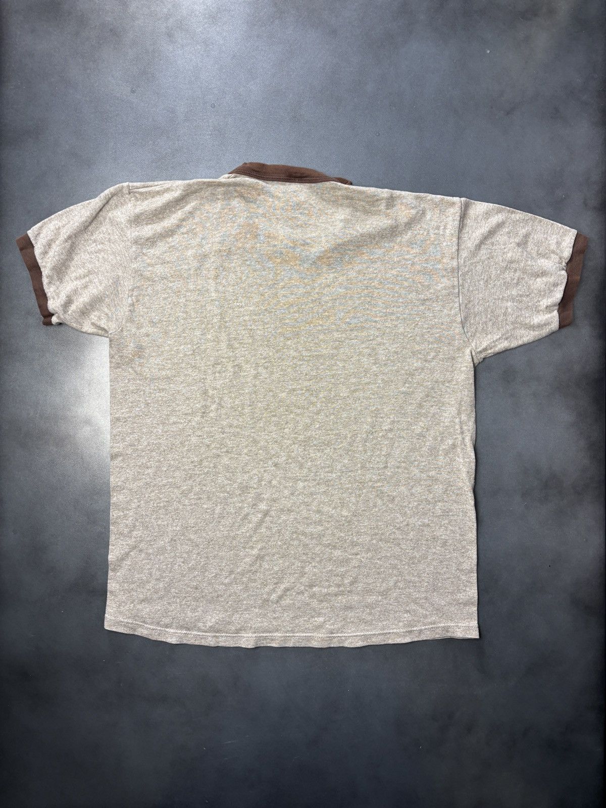 Vintage 1980s Ringer Tee Vintage Made in USA Camp Shirt Jerzees Russ Size US S / EU 44-46 / 1 - 9 Thumbnail