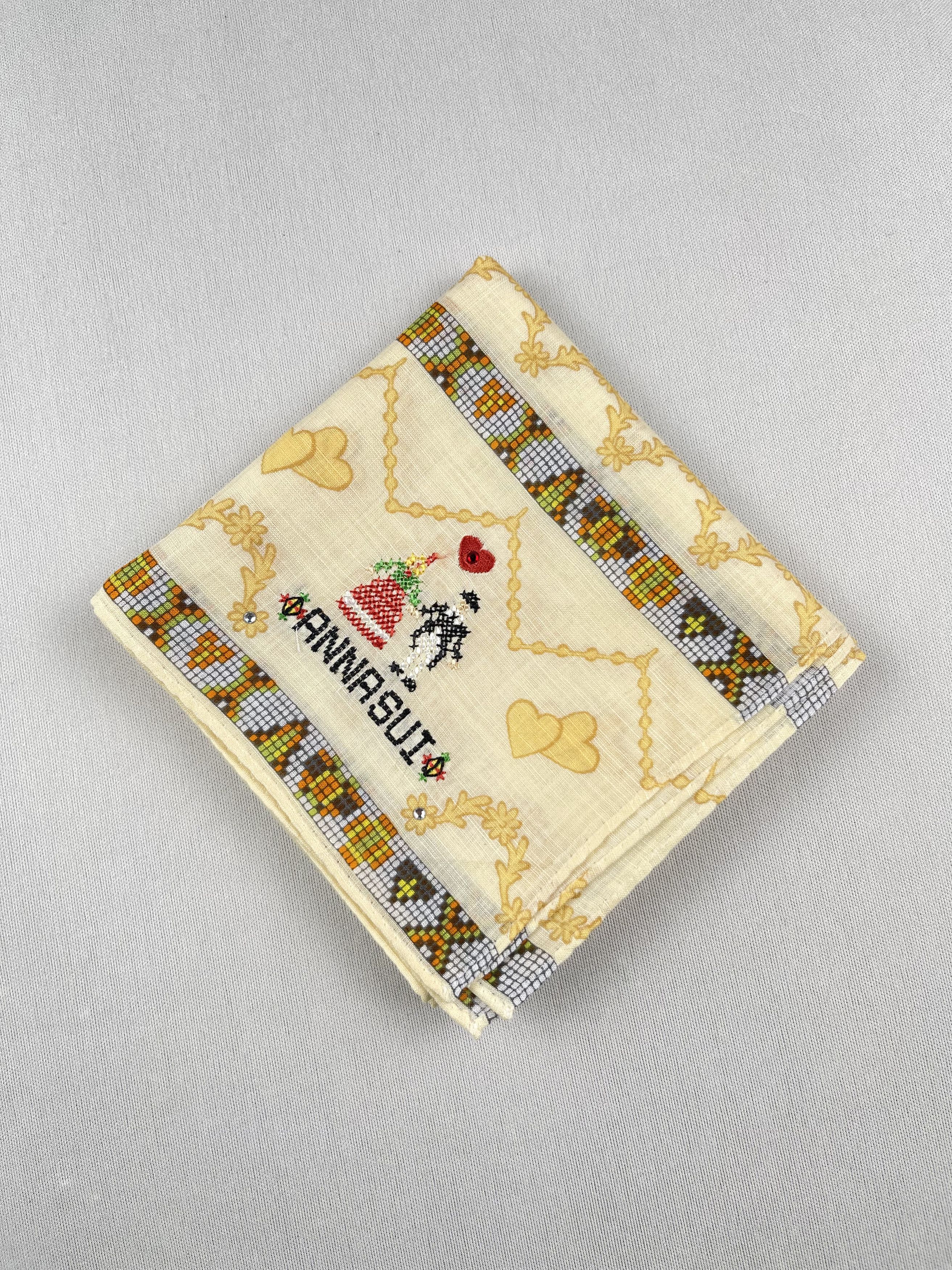 Other Vintage Anna Sui Handkerchief Pocket Square Bandana HM0054 Size ONE SIZE - 3 Thumbnail