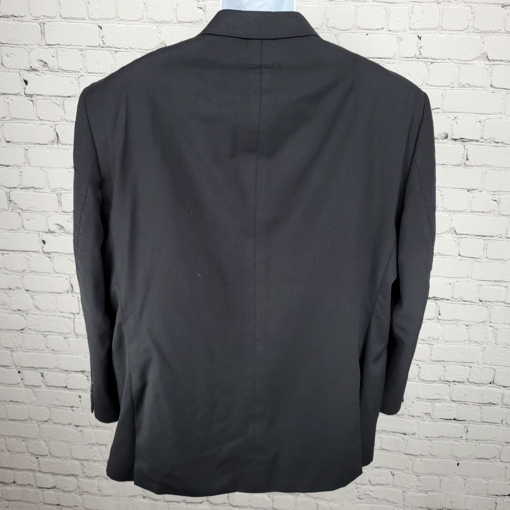 Joseph Abboud Joseph Abboud Black 100% Wool Blazer 2 Button Notch Double Vented Size 48R Size 48R - 2 Thumbnail