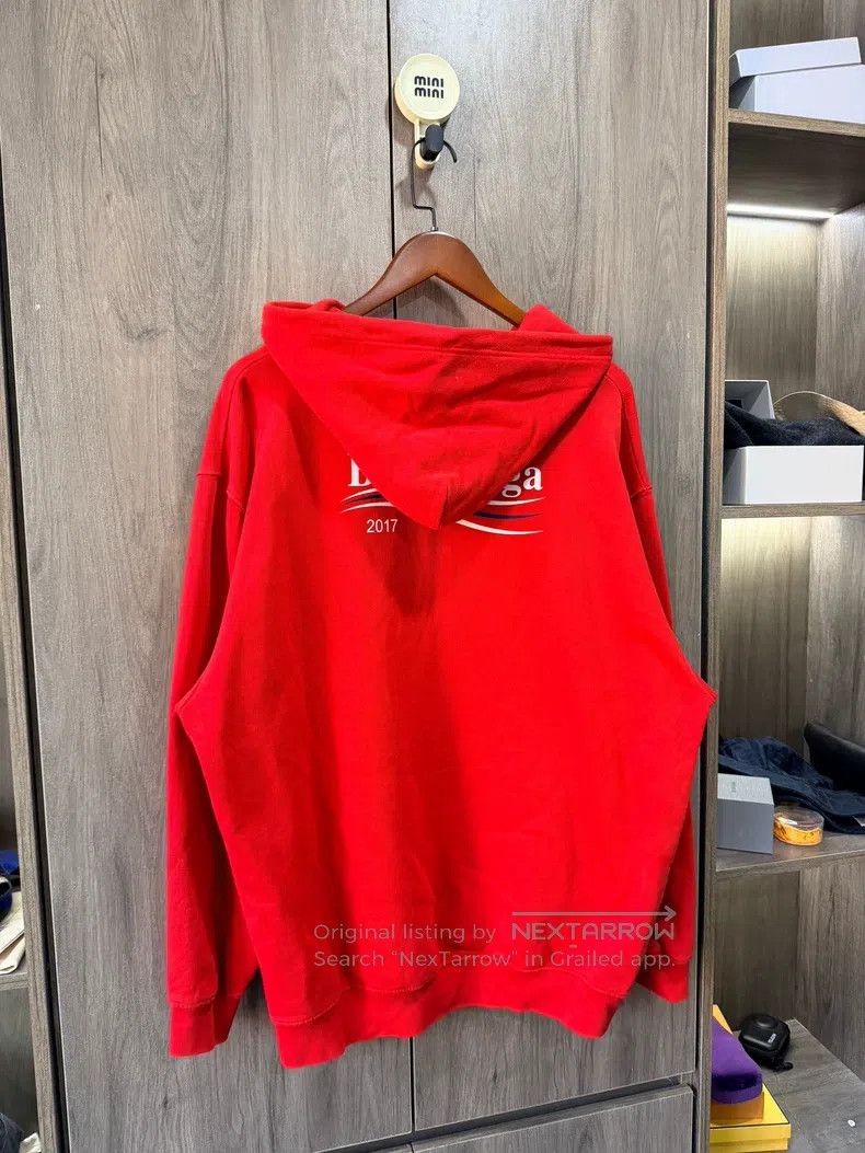 Balenciaga Balenciaga Red Coke Logo Hoodie Size US XL / EU 56 / 4 - 8 Thumbnail