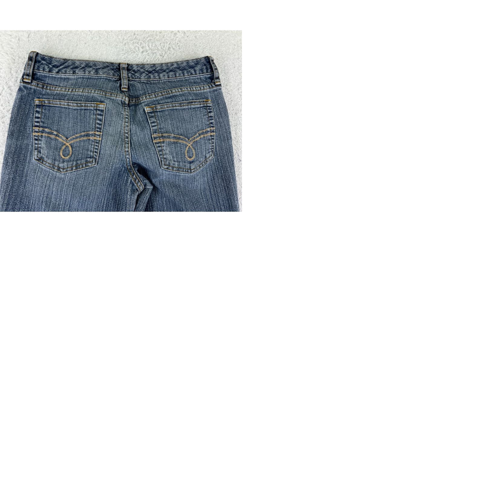 Vintage American Rag Cie Jeans Womens 5 Blue Denim Bootcut Low Rise 27x28 Cotton Blend 5-Pocket Design Size 27" / US 4 / IT 40 - 10 Thumbnail