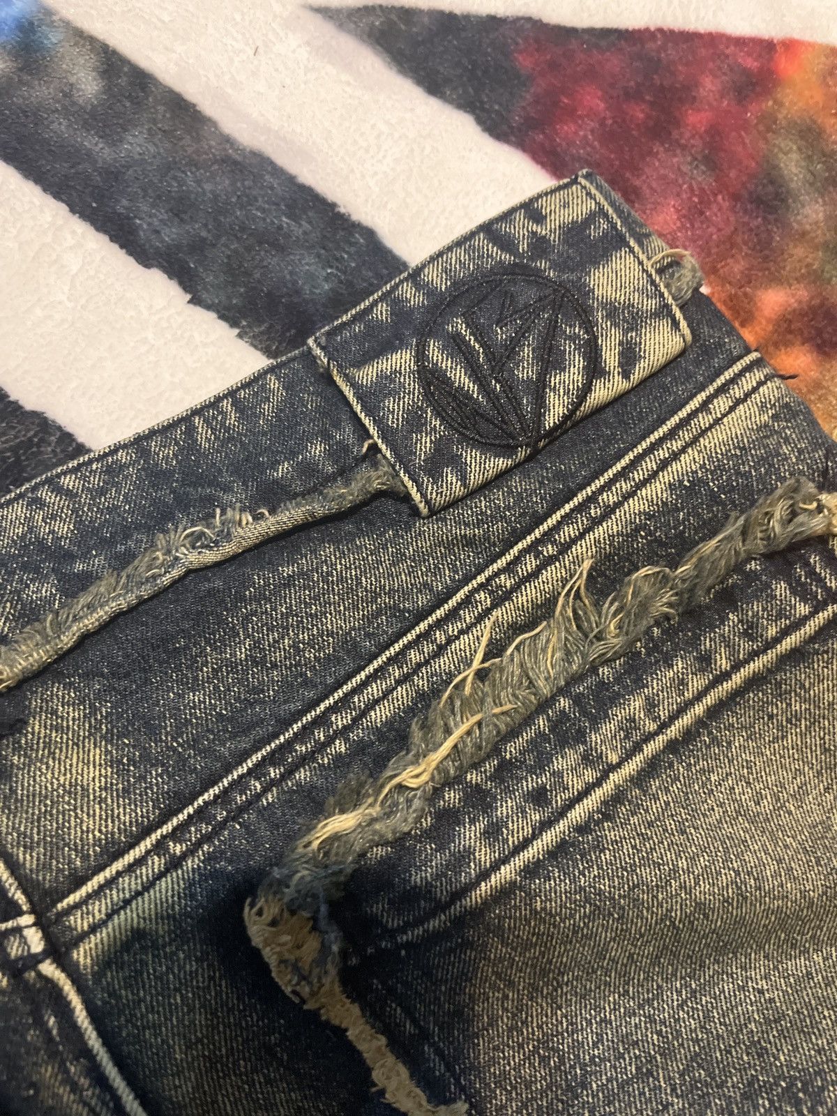 No Faith Studios No Faith Studios Green & Blue Flared Jeans Size US 31 - 4 Thumbnail