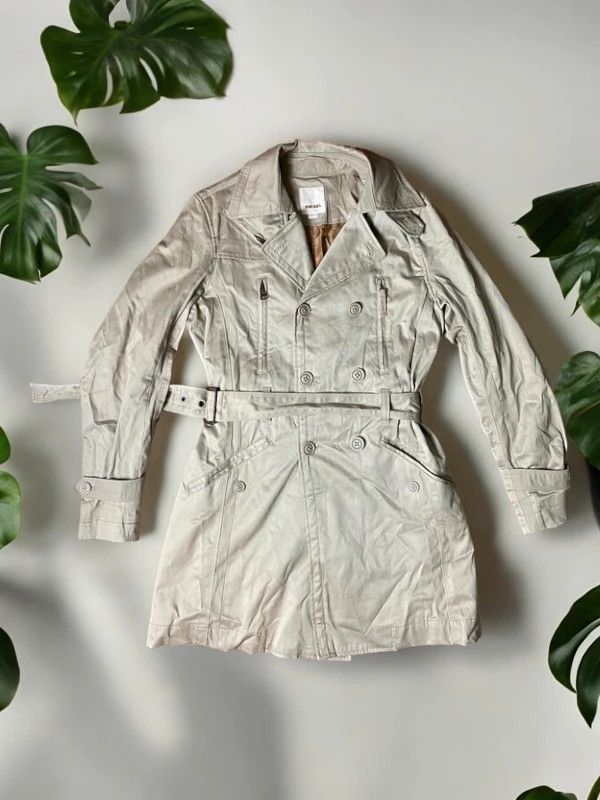 Diesel × Vintage Diesel Vintage Cream Coat Size S / US 4 / IT 40 - 1 Thumbnail