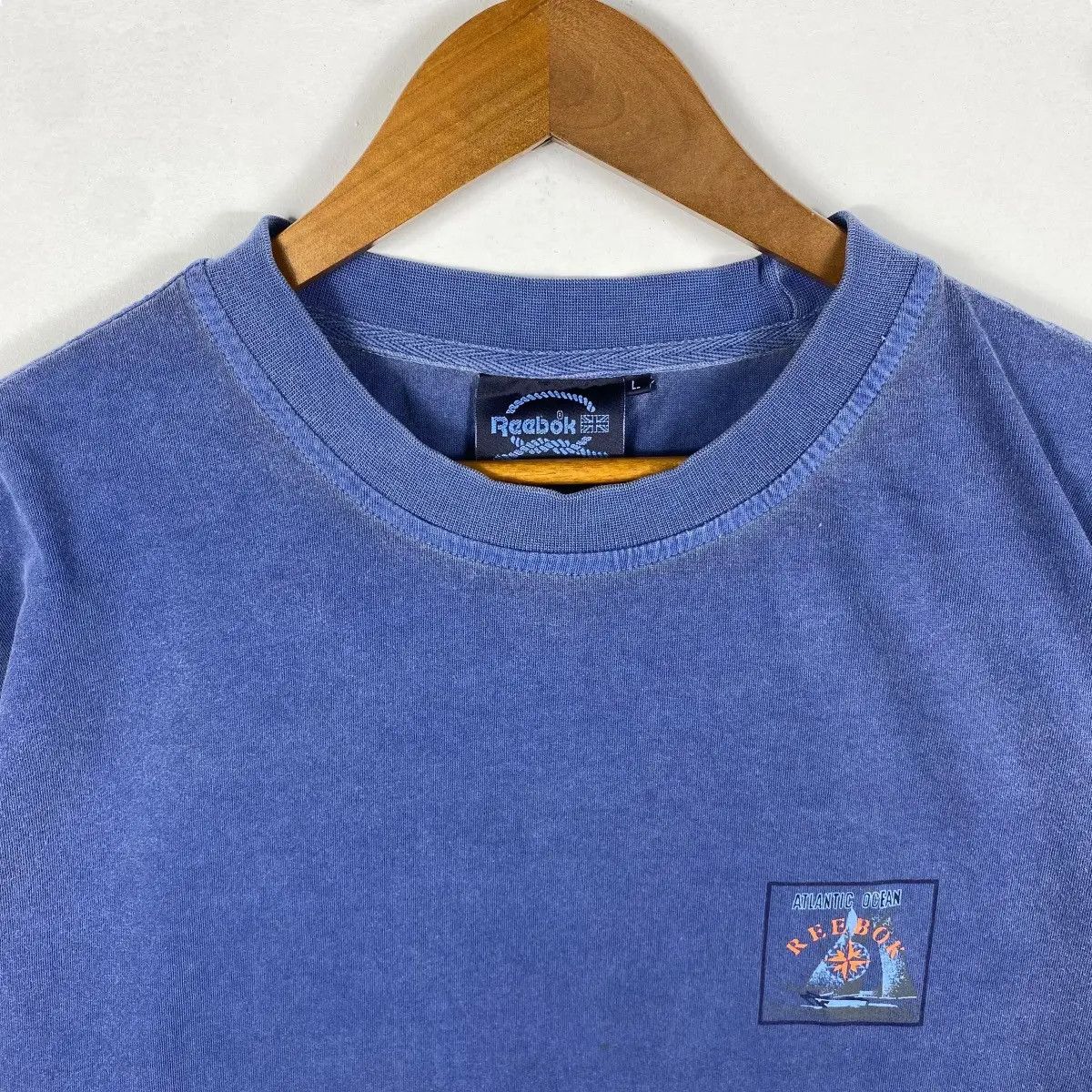 Reebok Vintage 90's REEBOK MARINE Ride The Eternal Waves Tee Shirt Size US L / EU 52-54 / 3 - 4 Thumbnail
