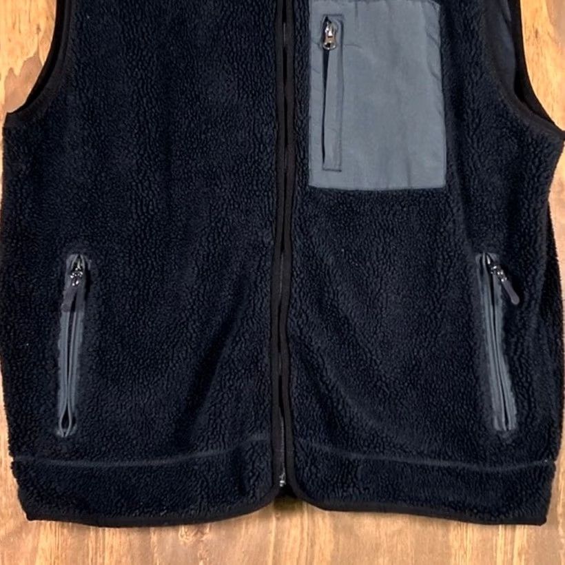 Aeropostale AeroPostale Mens Jacket Black Gray Fleece Outdoor Vest Zip Pockets XL Size US XL / EU 56 / 4 - 3 Thumbnail