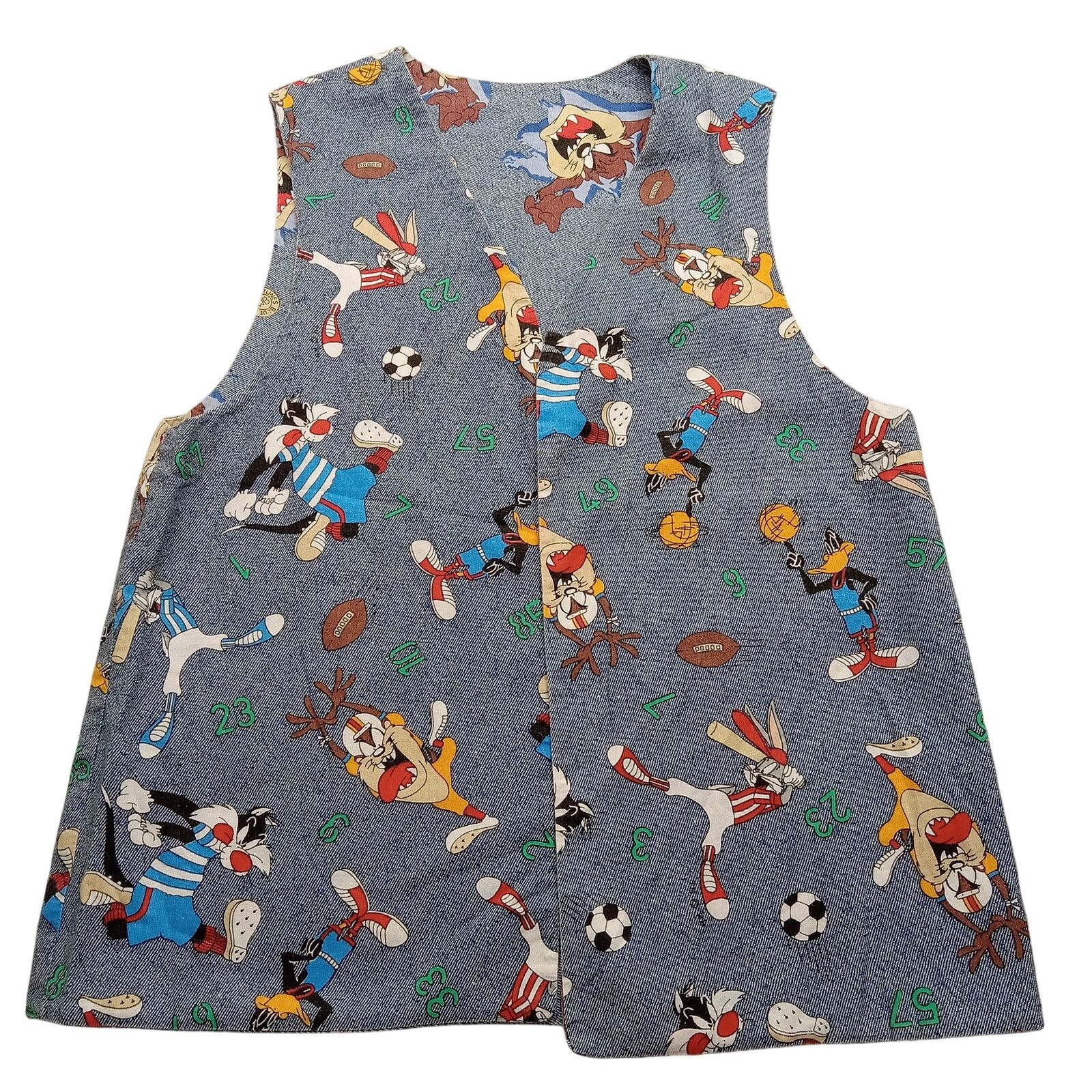 & Other Stories Reversible Looney Toon Vest M Womens Taz Buggs Bunny Cotton Size M / US 6-8 / IT 42-44 - 1 Thumbnail