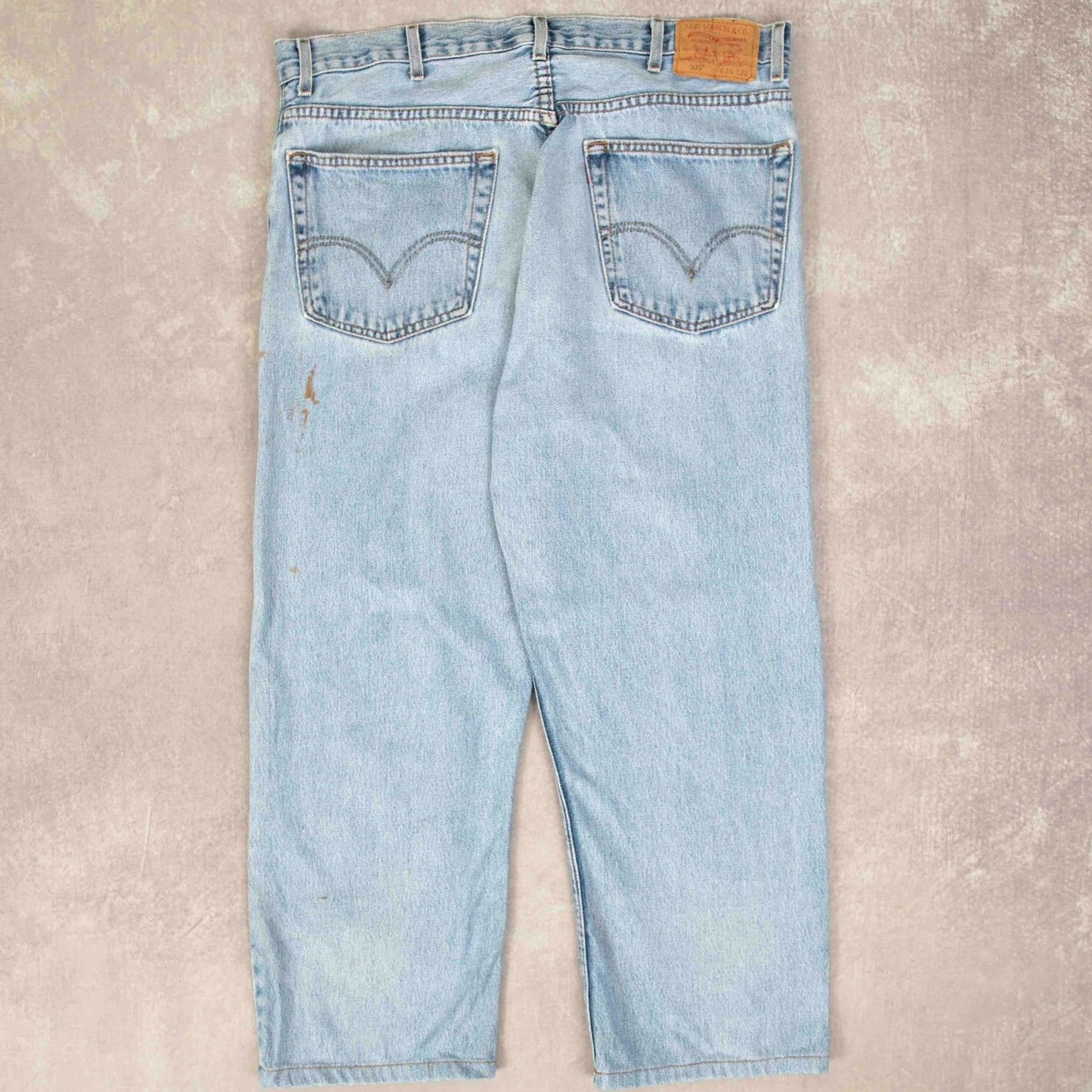 Levi's VINTAGE Levi's 505 Straight Fit Painter Jeans Mens Light Blue Denim Size US 36 / EU 52 - 2 Thumbnail