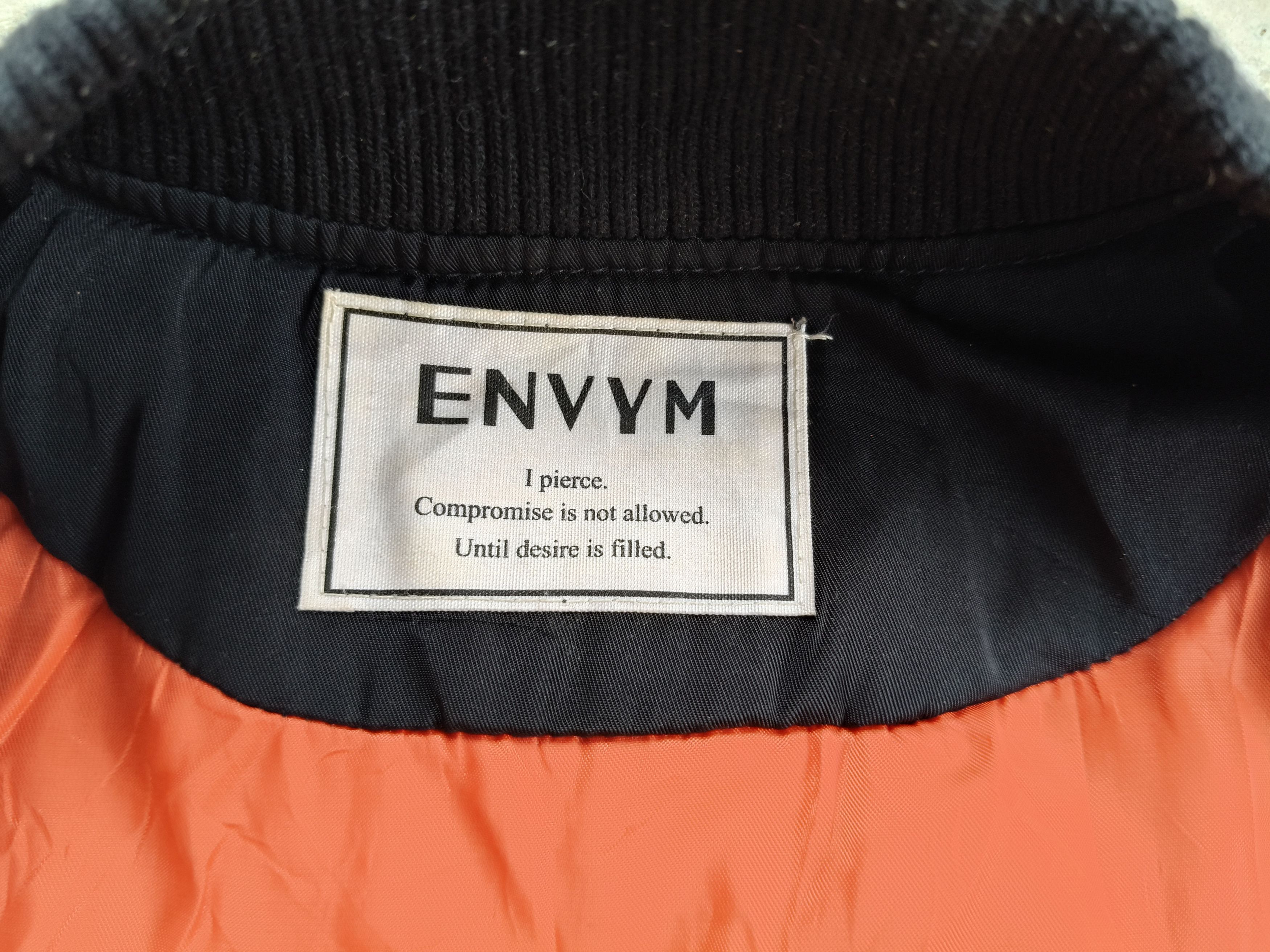 Japanese Brand ENVYM Bomber Jacket Big Logo "CREAM" Size L / US 10 / IT 46 - 9 Thumbnail