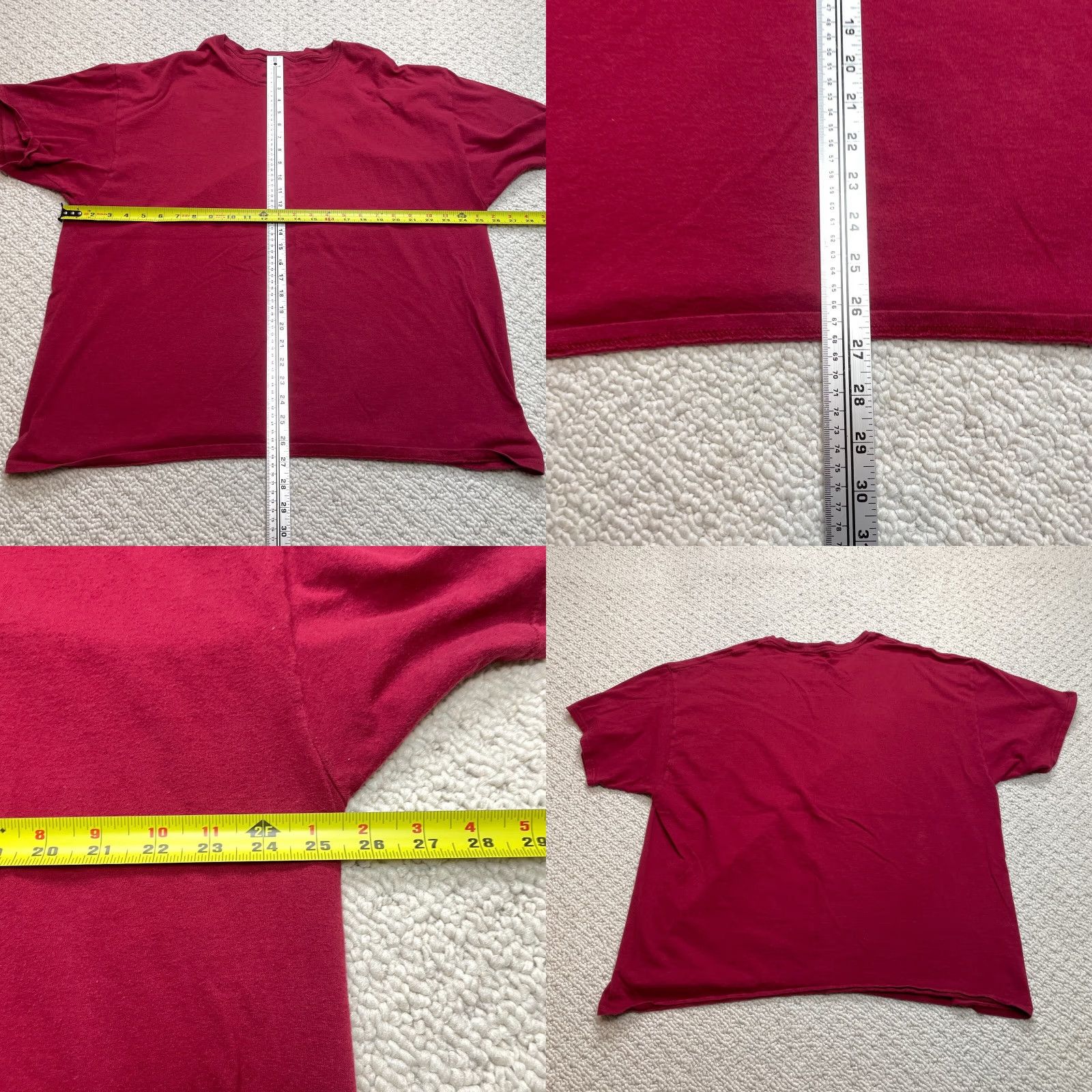 Hanes Hanes Comfortsoft Shirt Mens 2XL Red Cotton Pocket Crew Neck Short Sleeve Top Size US XXL / EU 58 / 5 - 8 Thumbnail