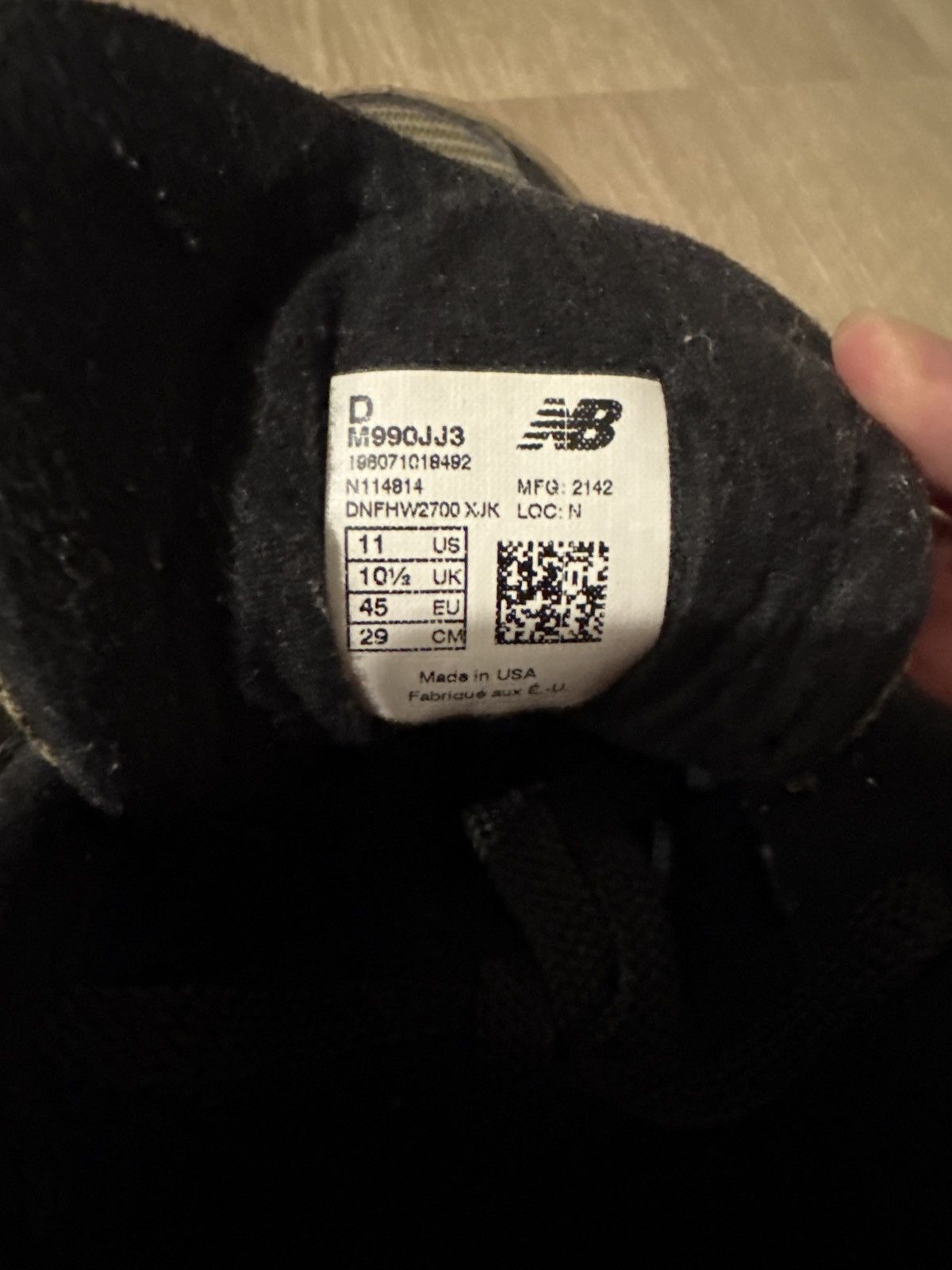 JJJJound × New Balance New Balance 990v3 JJJJound Brown Black Size US 11 / EU 44 - 6 Thumbnail
