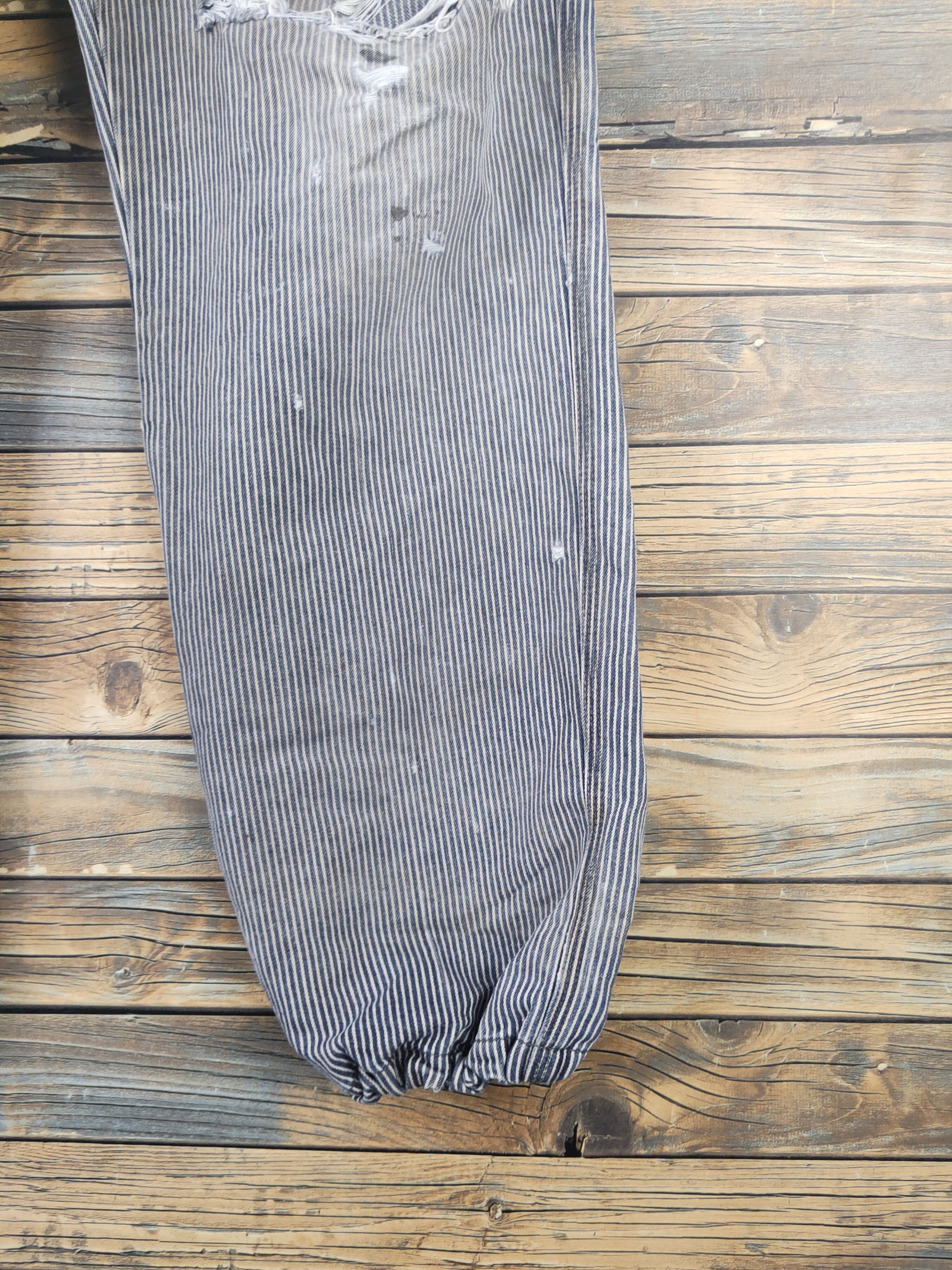 Vintage DL Evenriver Blue White Distressed Ripped Jeans #1658 Size US 33 - 6 Thumbnail
