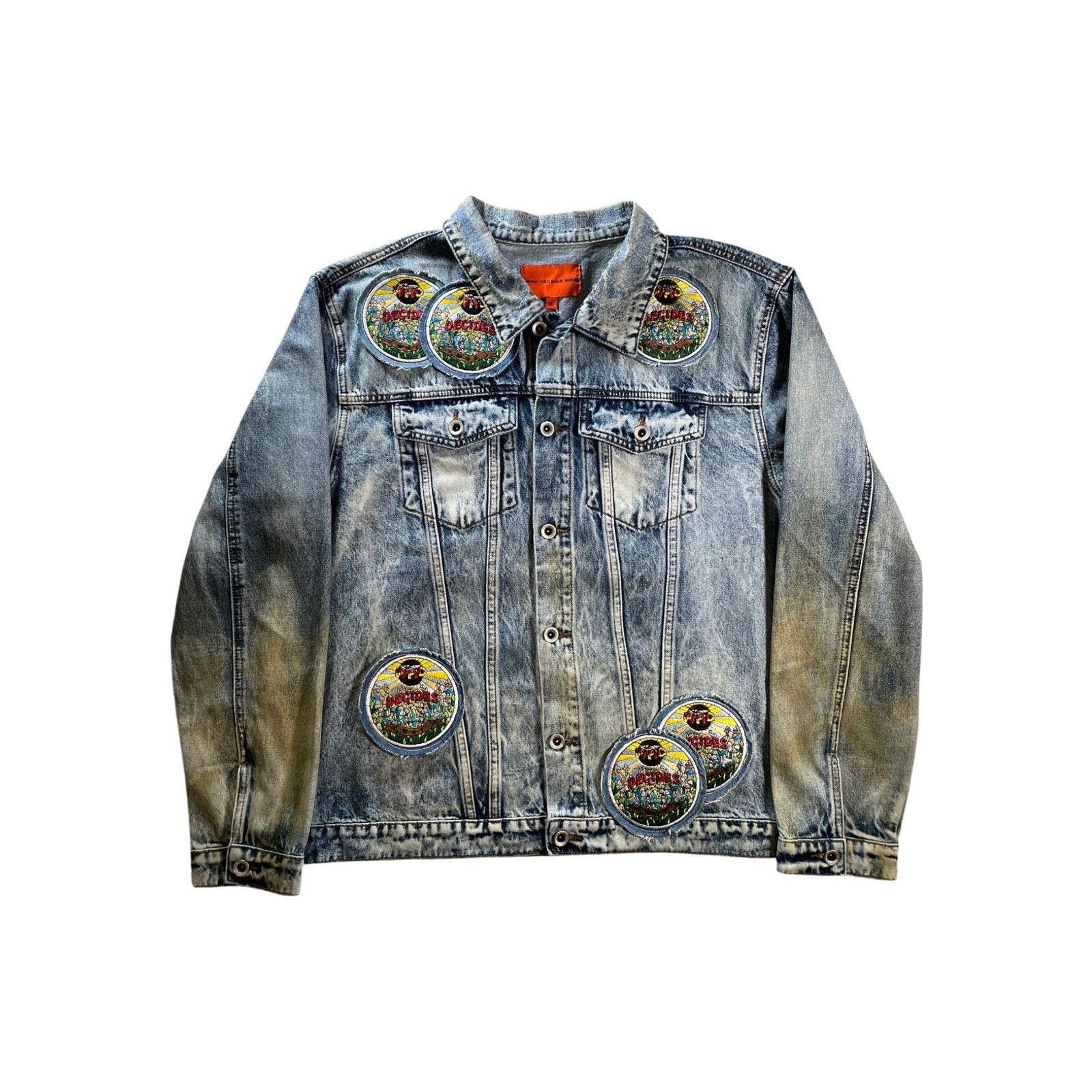 Who Decides War Who Decides War "Sphere" Acid & Multicolor Denim Jacket Size US XL / EU 56 / 4 - 1 Thumbnail