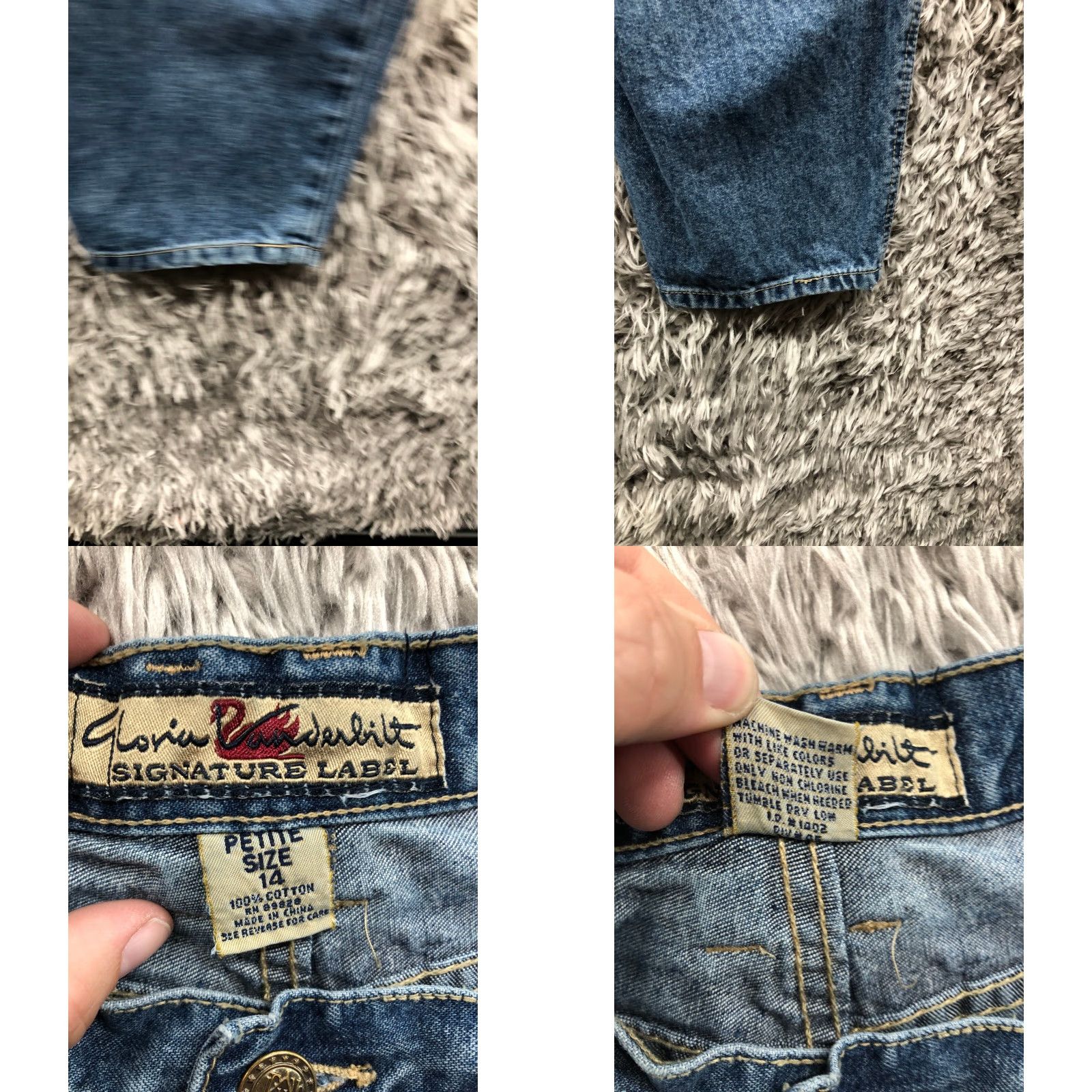 Gloria Vanderbilt Gloria Vanderbilt Signature Label Mom Jeans 14P Petite Womens Blue Denim Size 36" / US 14 / IT 50 - 8 Thumbnail