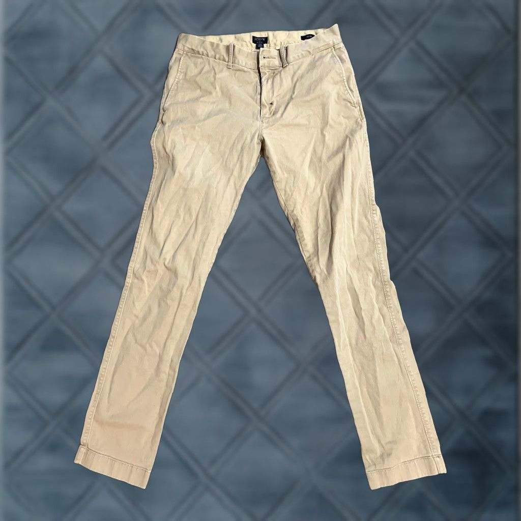 J.Crew J.Crew Men's Flex Slim Fit Chino Pants 29x31 Khaki Beige Size US 29 - 1 Thumbnail