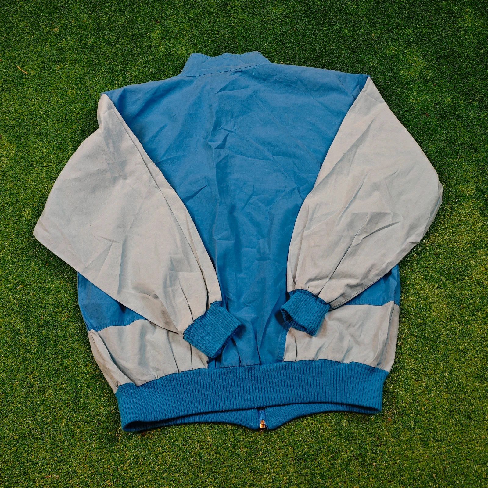 Nike × Vintage 80's Nike windbreaker jacket mens Medium zip blue vintage Size US M / EU 48-50 / 2 - 2 Thumbnail