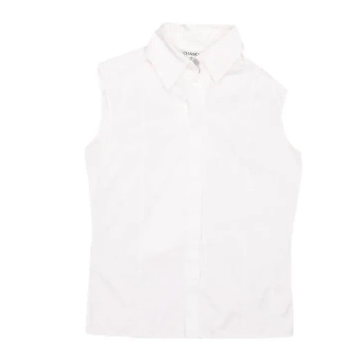 Chanel Chanel White Casual Sleeveless Top Size M / US 6-8 / IT 42-44 - 1 Thumbnail