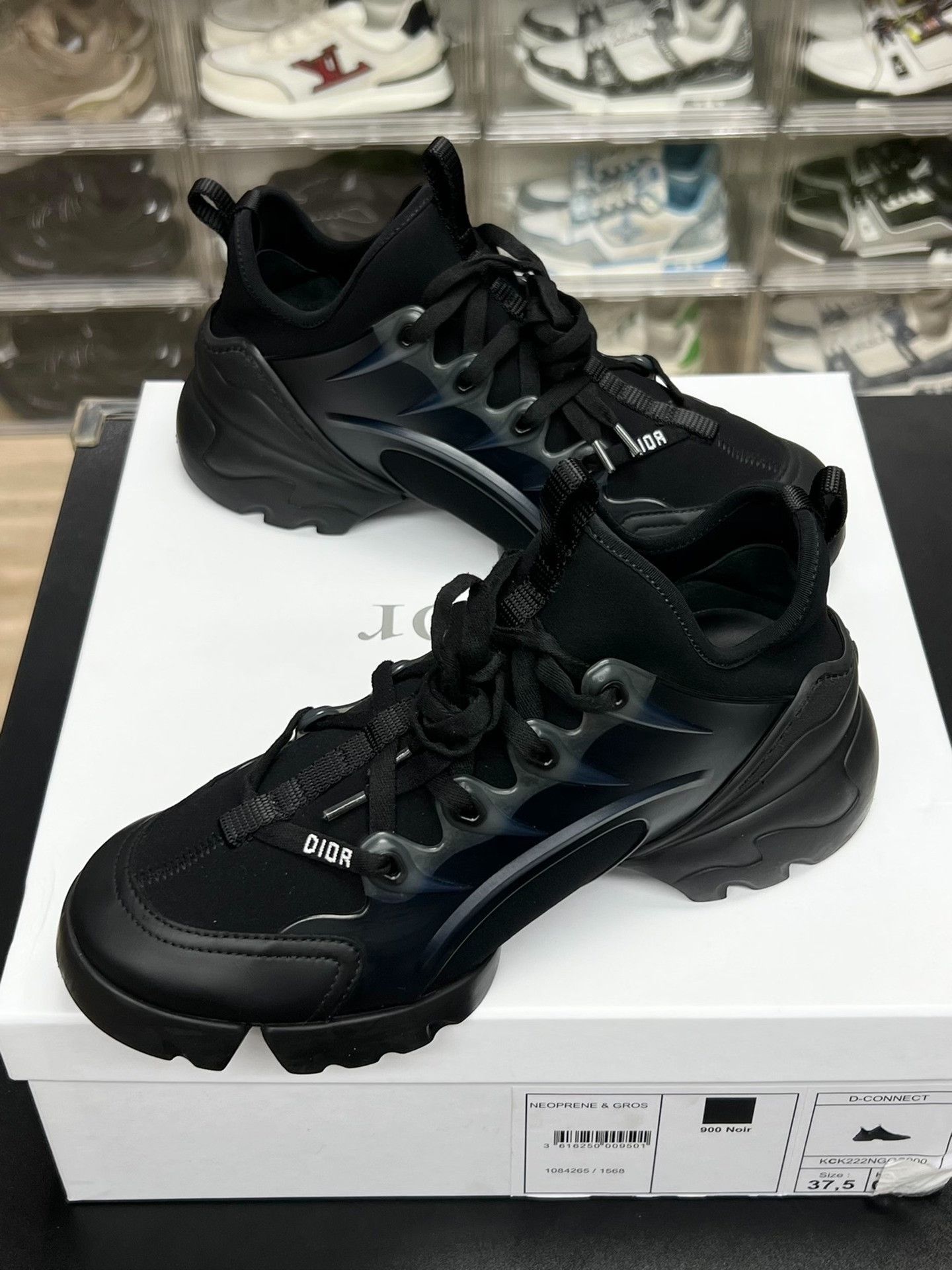 Dior Dior Black Lowtop Sneakers us_7-5 Women Size US 7.5 / IT 37.5 - 1 Thumbnail