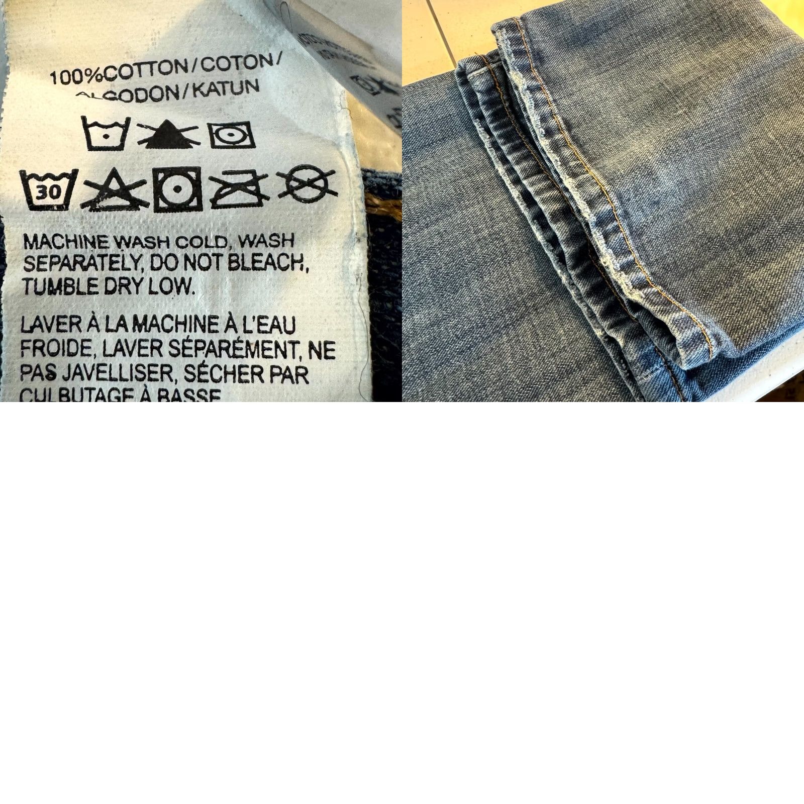 Lucky Brand Lucky Brand Jeans 38 X 32 Black Denim Stretch Mid-Rise Straight Leg Men's Jeans Size US 38 / EU 54 - 9 Thumbnail
