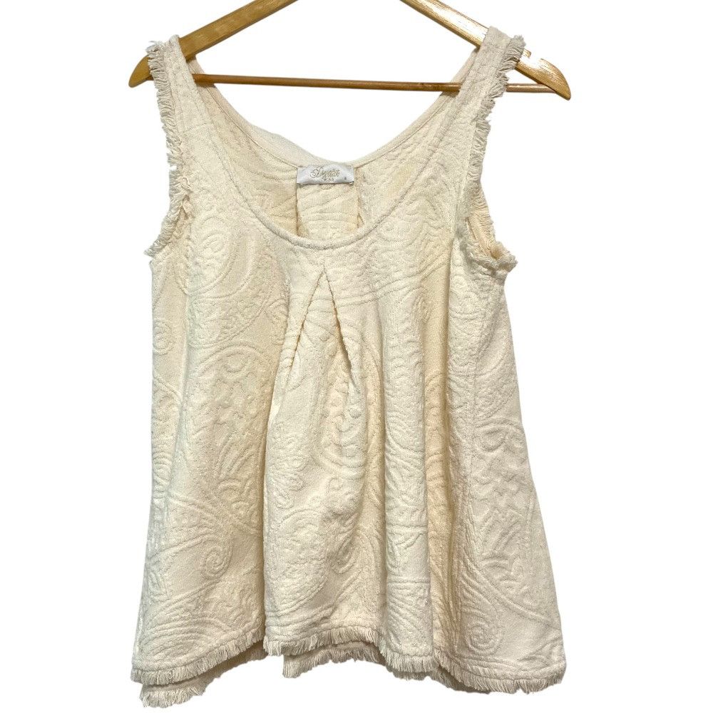 Other Other Devotion TWINS Pile Jacquard Sleeveless Blouse Textile Tops DUTY FREE for USA Size ONE SIZE - 1 Thumbnail