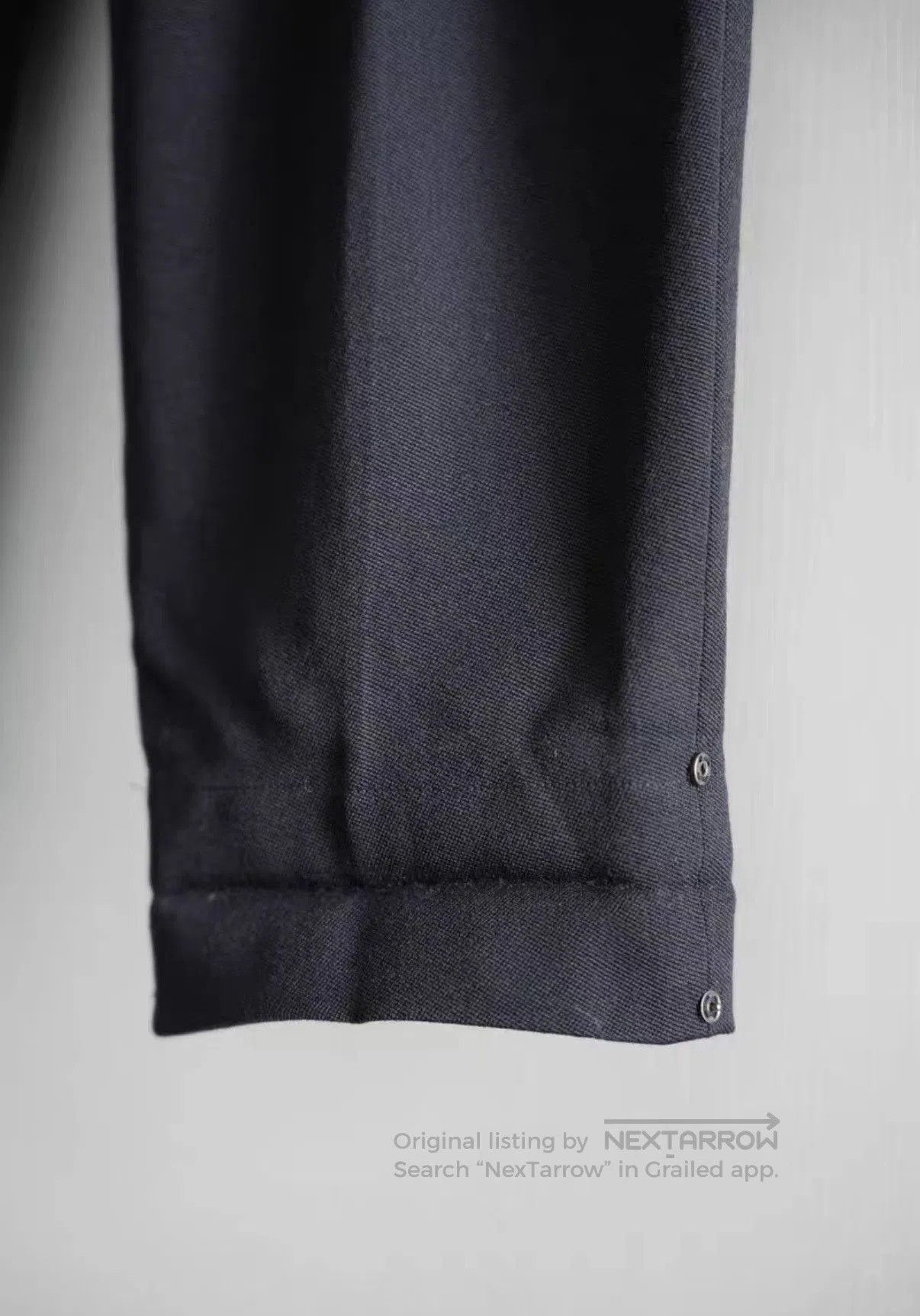Yohji Yamamoto Blue Casual Pants with Patterned Pocket Detail. Size US 34 / EU 50 - 2 Thumbnail