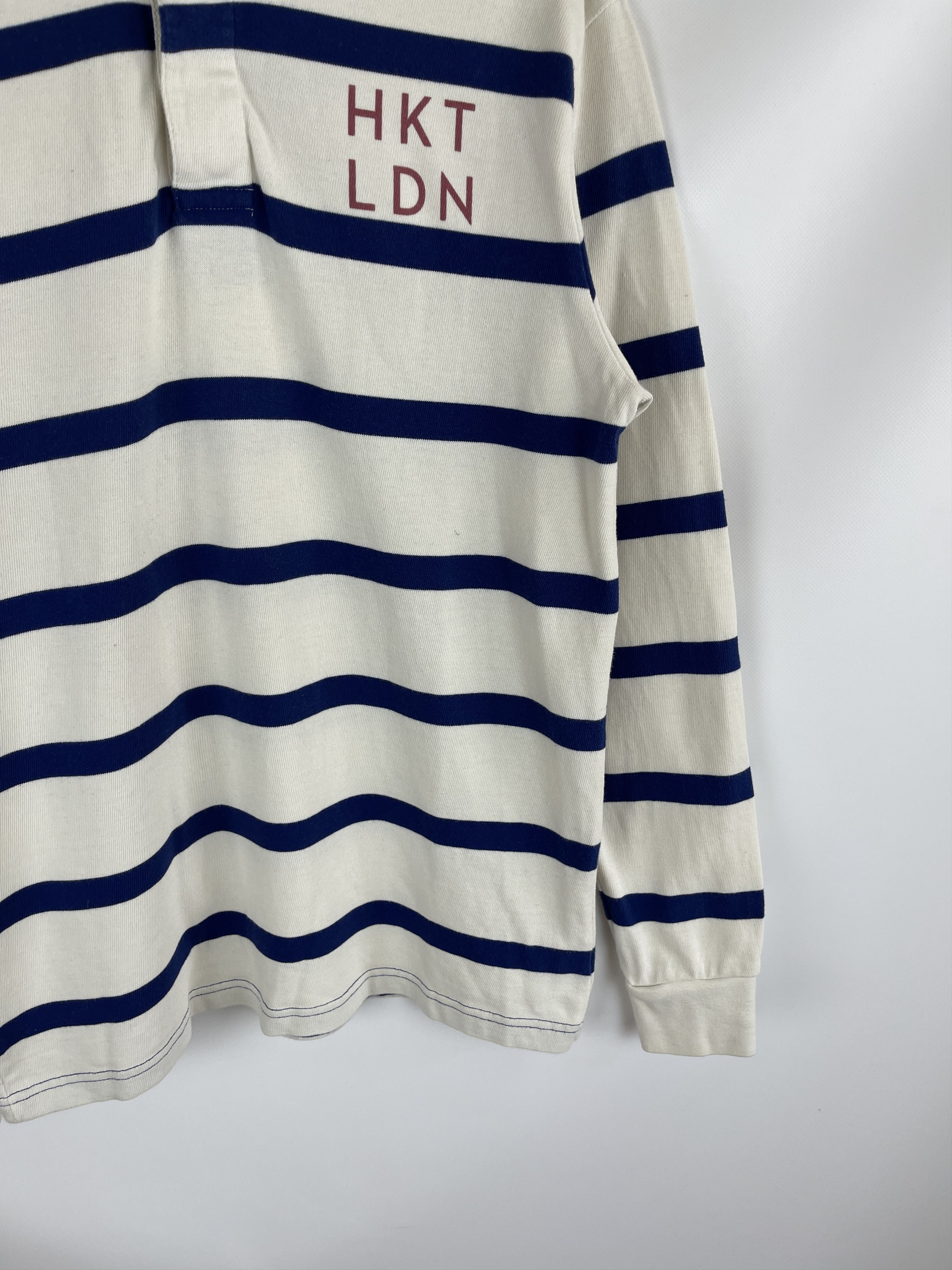 Hackett HKT Hackett London beige striped rugby polo shirt Size US S / EU 44-46 / 1 - 4 Thumbnail
