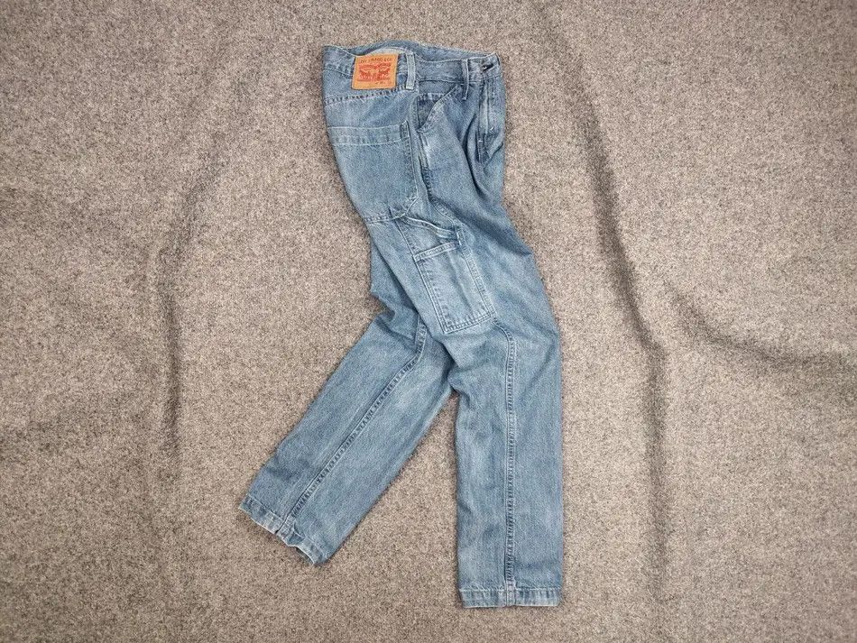 Levi's Levis Tapered Carpenter Antifreze washed denim vintage jeans Size US 29 - 1 Thumbnail