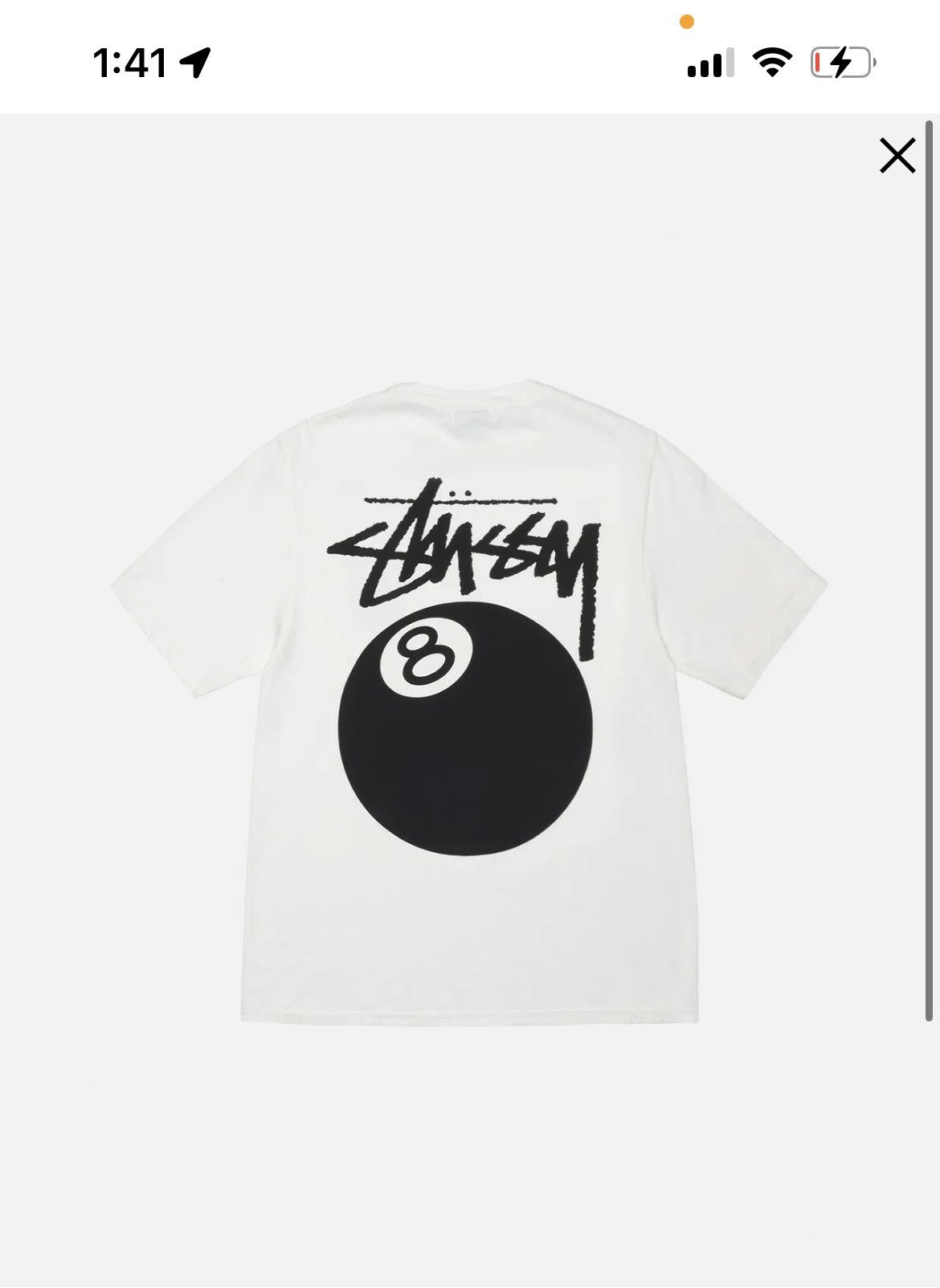 image of Stussy 8 Ball Tee in White, Men's (Size XL)