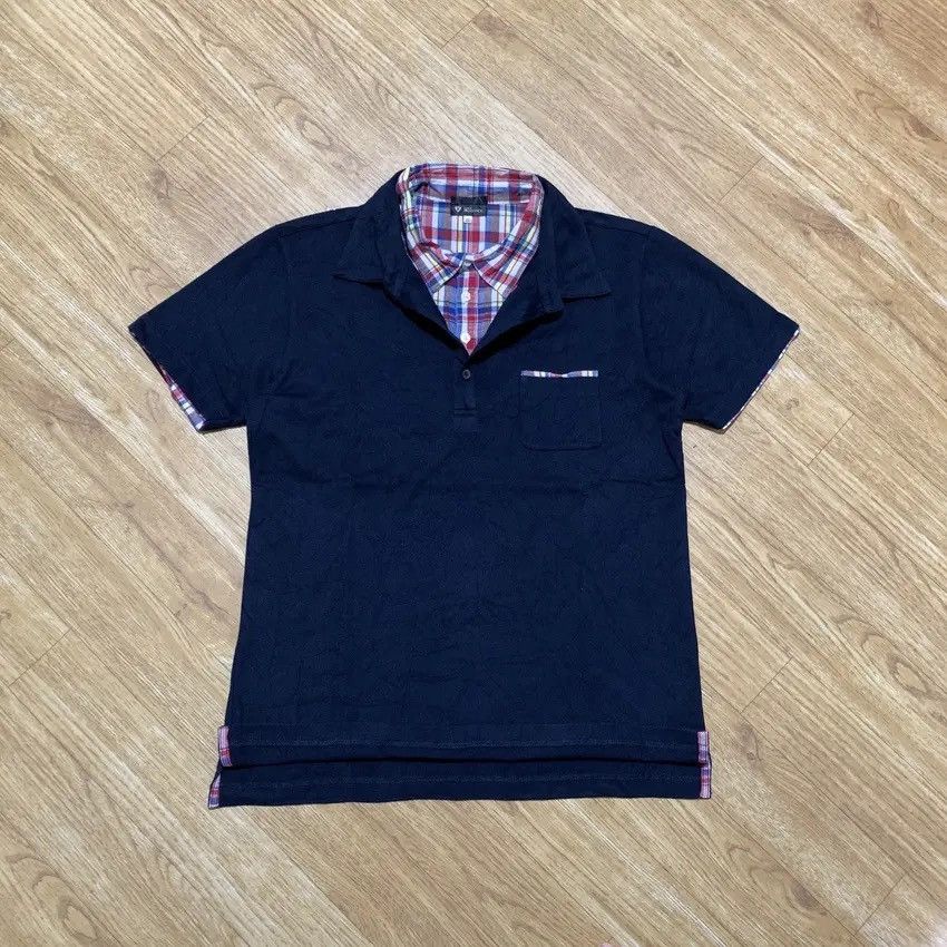 If Six Was Nine × Japanese Brand × Le Grande Bleu (L.G.B.) 2000s TKmixpice Layered Vkei Lgb Gothic Y2K Punk Polo Shirt Size US XL / EU 56 / 4 - 1 Thumbnail
