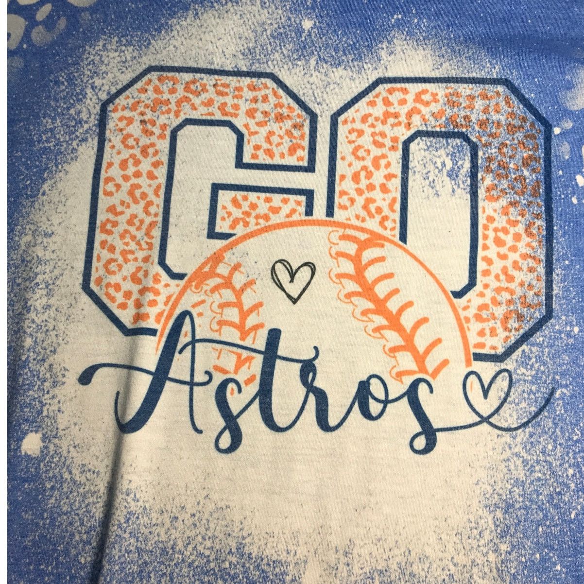 Gildan Go Astros Leopard Baseball Graphic T-shirt M Gildan Size M / US 6-8 / IT 42-44 - 5 Thumbnail