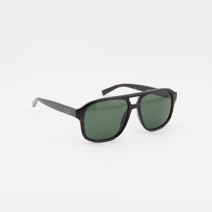 Gucci Gucci GG1856S 002 Sunglasses Dark Havana Aviator Frame Size ONE SIZE - 5 Thumbnail