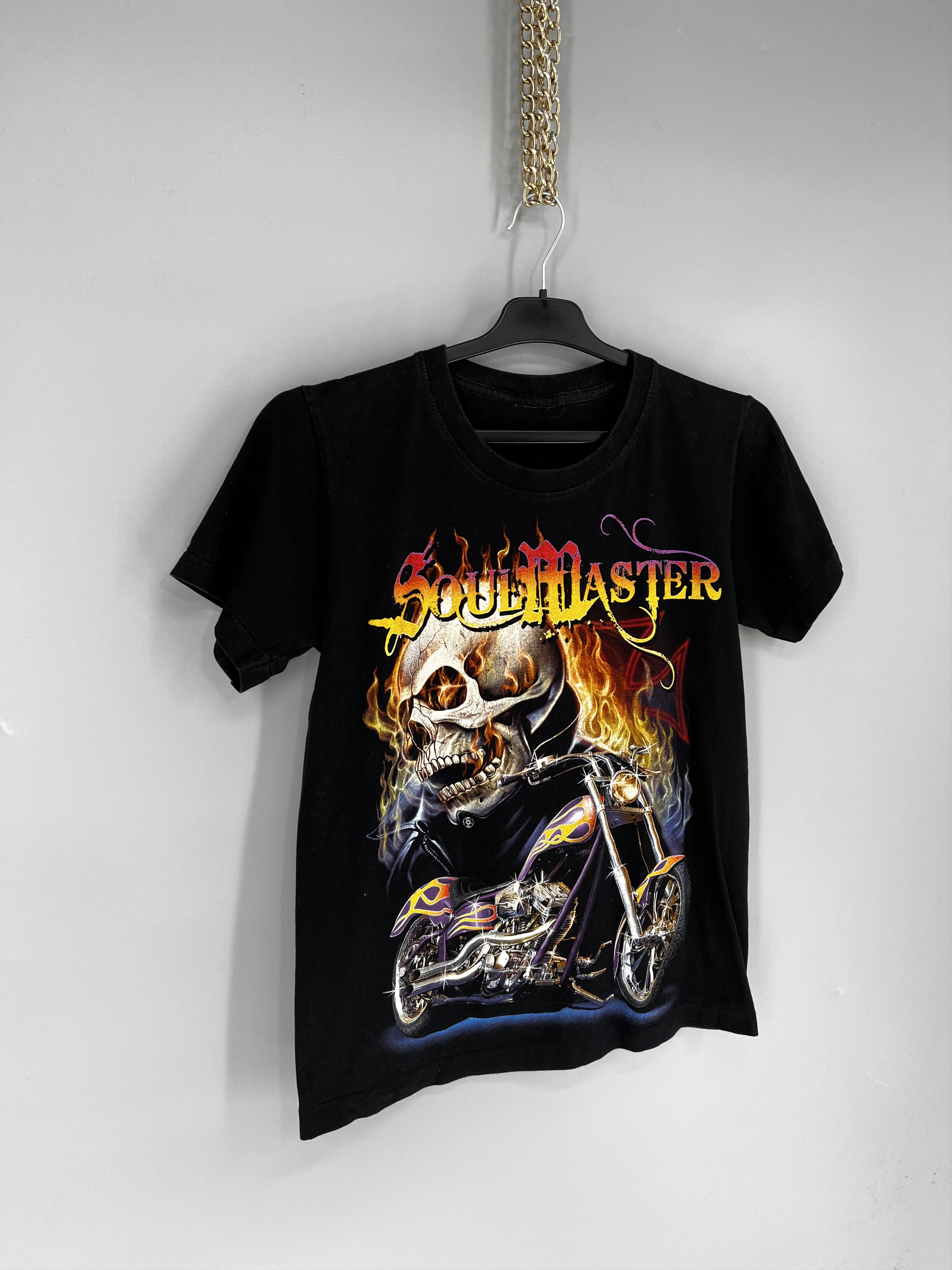 Harley Davidson Vintage Y2K Bike and Skull Soul Master Short sleeve T-shirt Size US XL / EU 56 / 4 - 2 Thumbnail