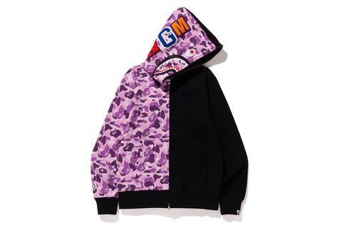 image of Bape Taipei 14Th Anniversary Shark Full Zip Hoodie in Black, Men's (Size 2XL)