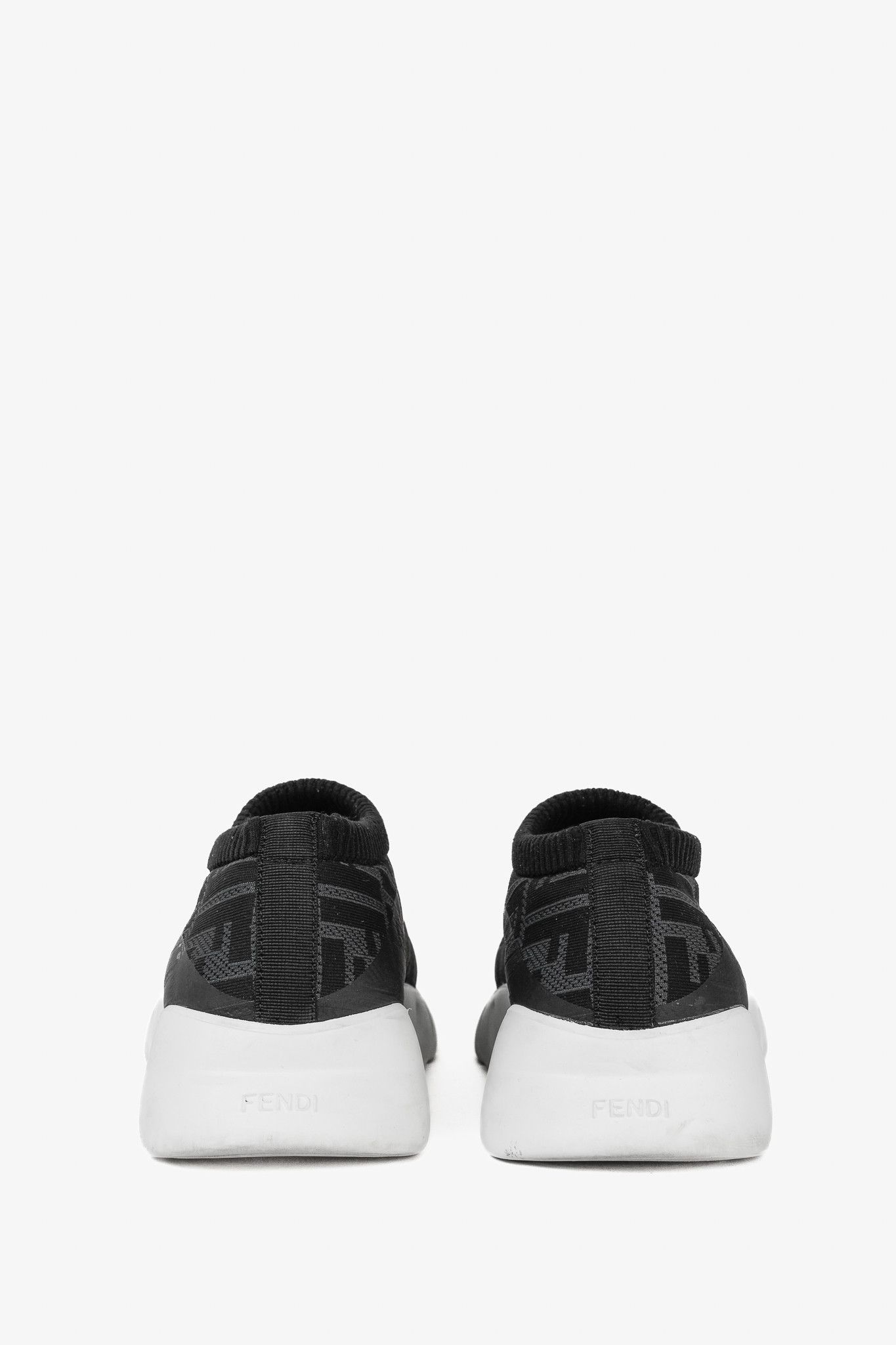 Fendi Fendi Grey & Black Forever Fendi FF Motif Slip-On Sneakers Size US 9 / EU 42 - 3 Thumbnail