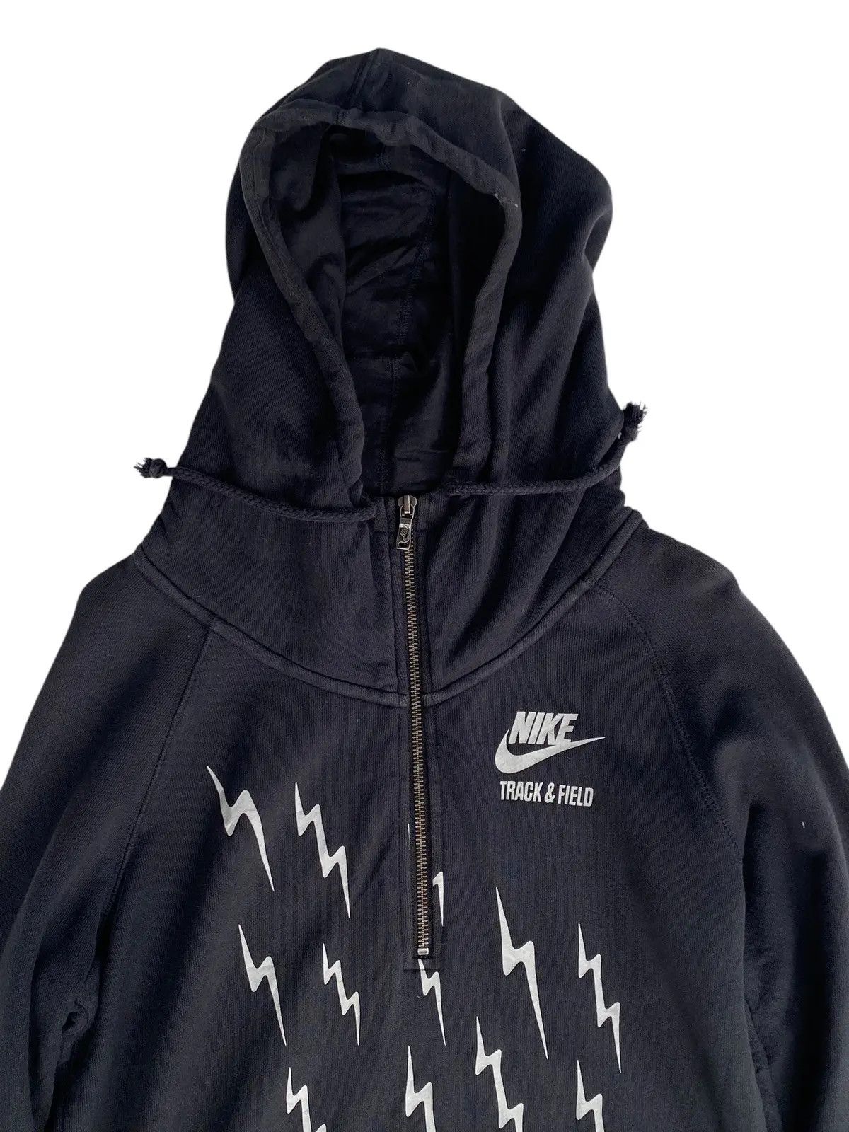 Nike Vtg Y2K Nike Half Zip Black Hoodie M Size US S / EU 44-46 / 1 - 3 Thumbnail