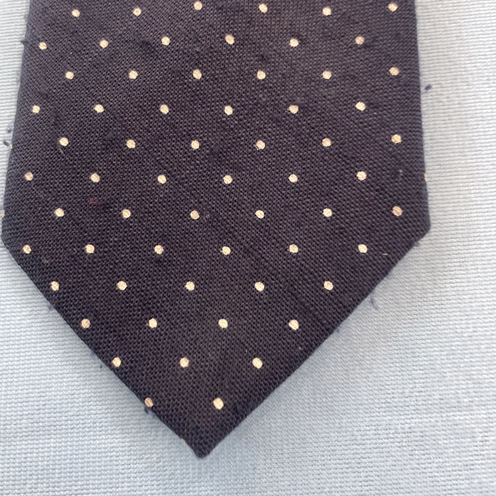 Brooks Brothers VINTAGE Brooks Brothers Makers Silk Tie Blue White Dots Spots USA 3.25x55 Tie Mens Silk Vintage 1960s Wedding Business Power Tie Size ONE SIZE - 7 Thumbnail
