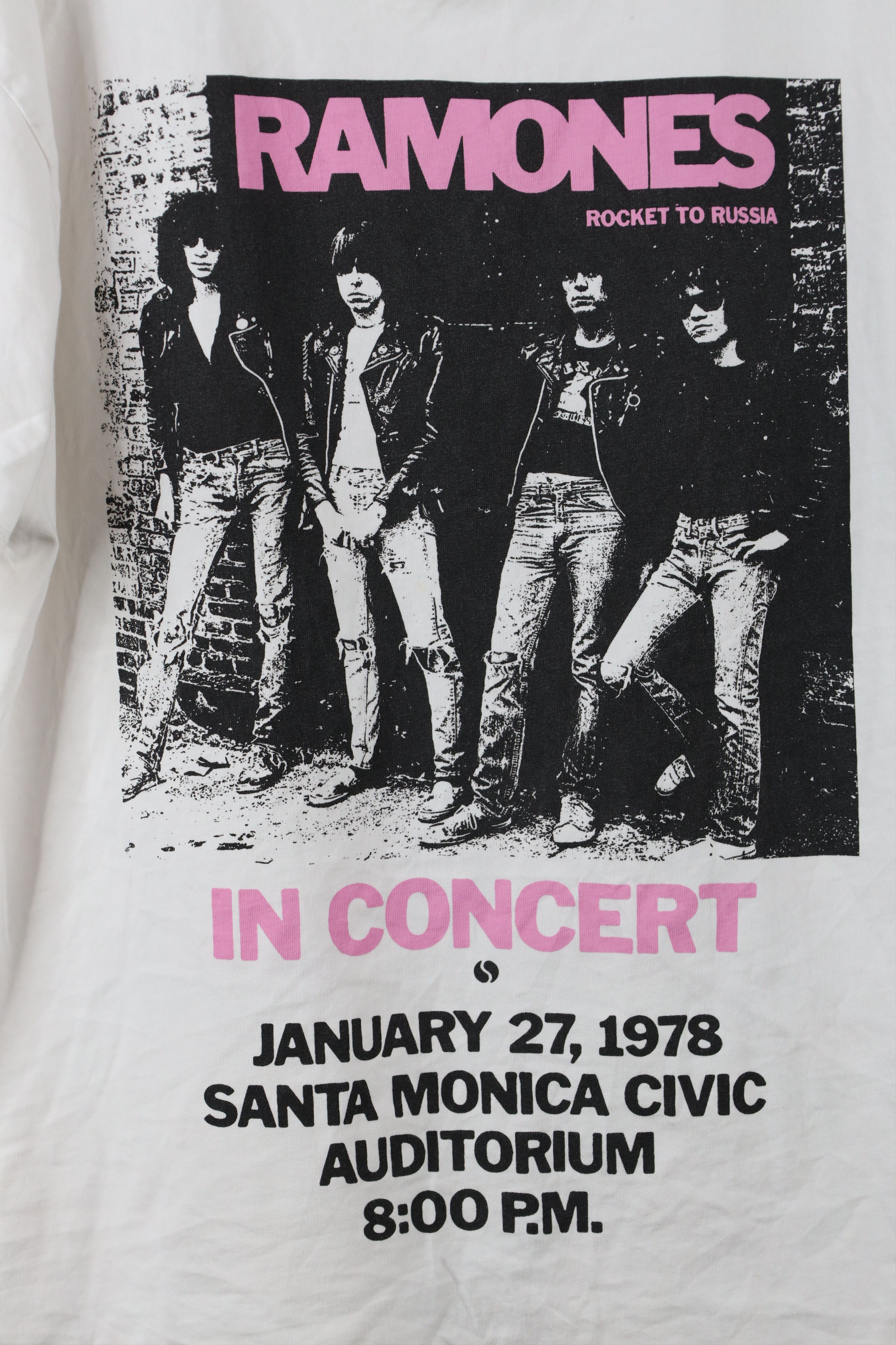 Vintage Retro Y2K Rocket To Russia The Ramones Band T-Shirt Size M / US 6-8 / IT 42-44 - 4 Thumbnail